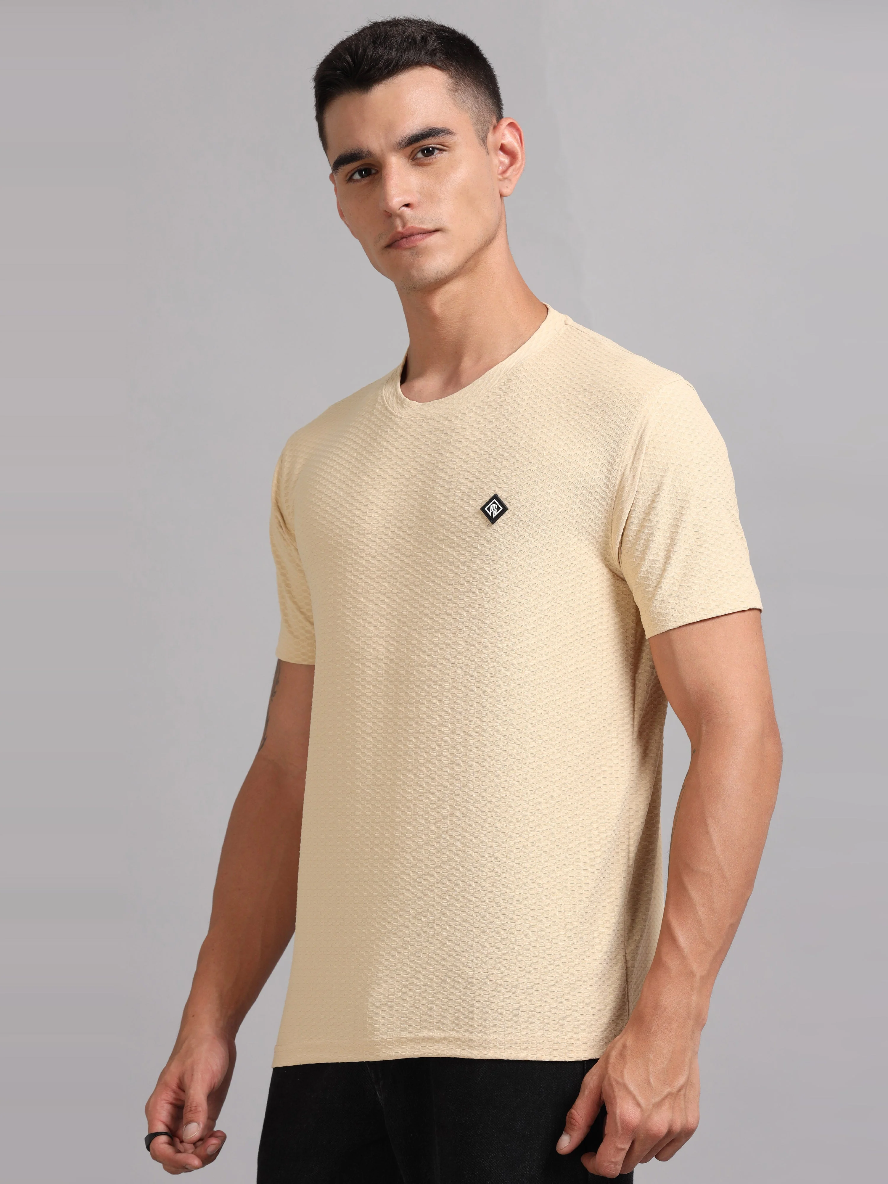 Men Whirl Tex Cream T-Shirt - Image 6