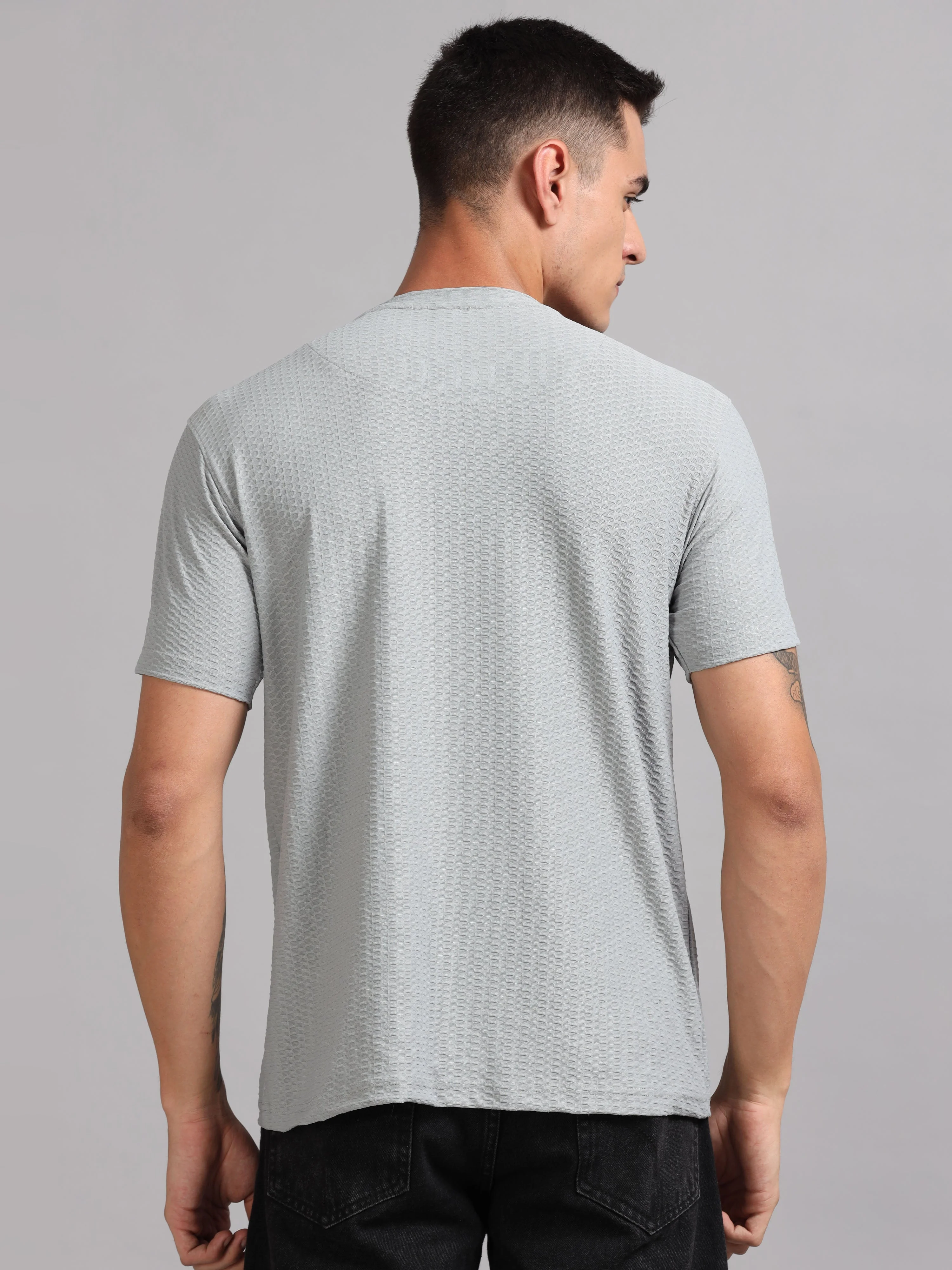 Men Whirl Tex Grey T-Shirt - Image 2