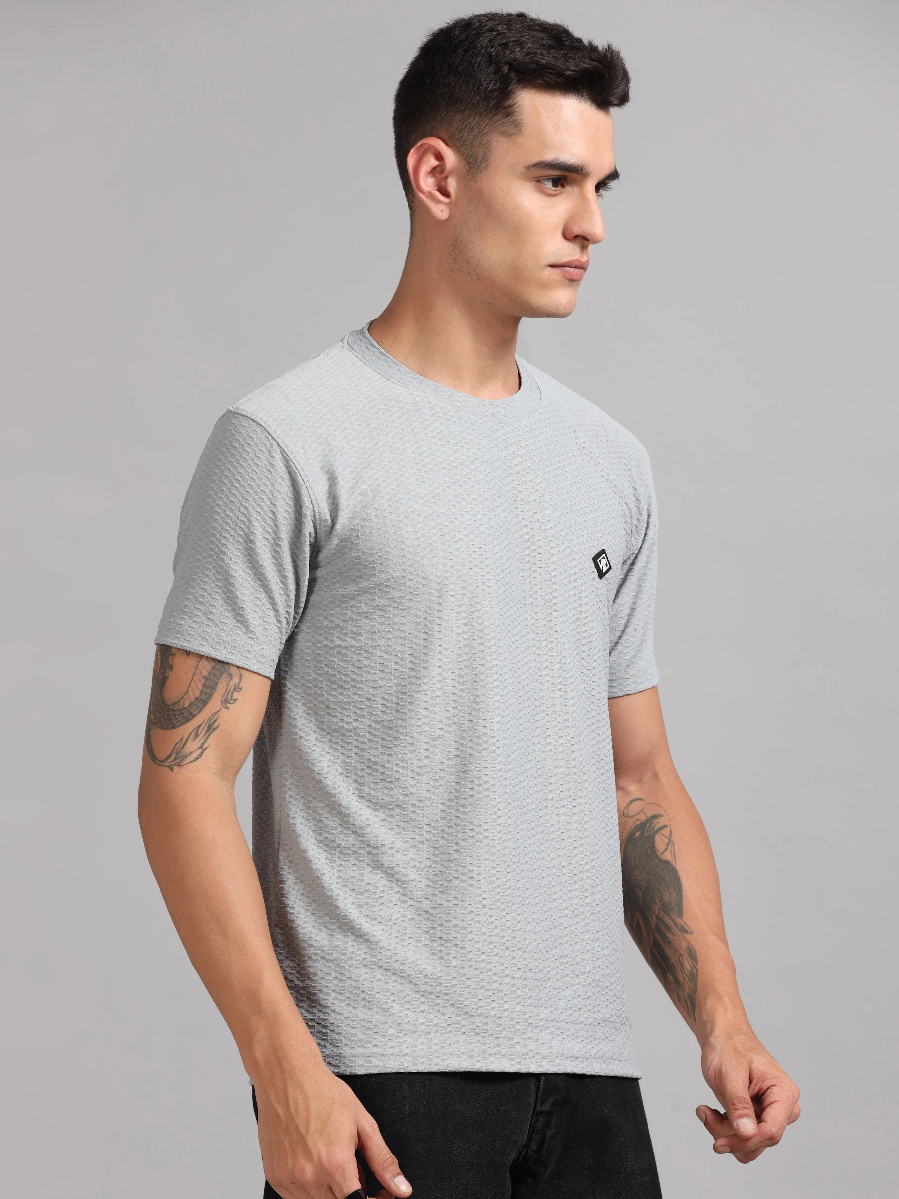 Men Whirl Tex Grey T-Shirt - Image 6