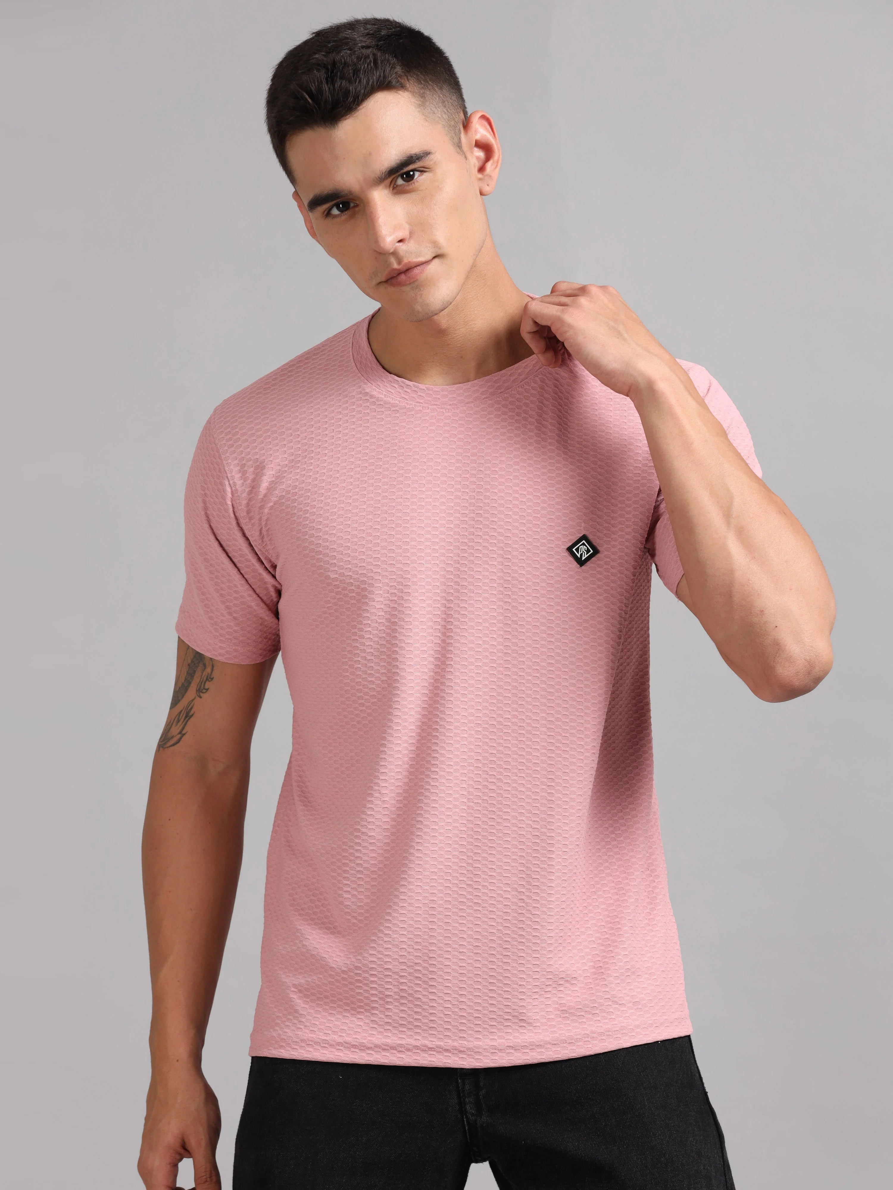 Men Whirl Tex Pink T-Shirt - Image 3