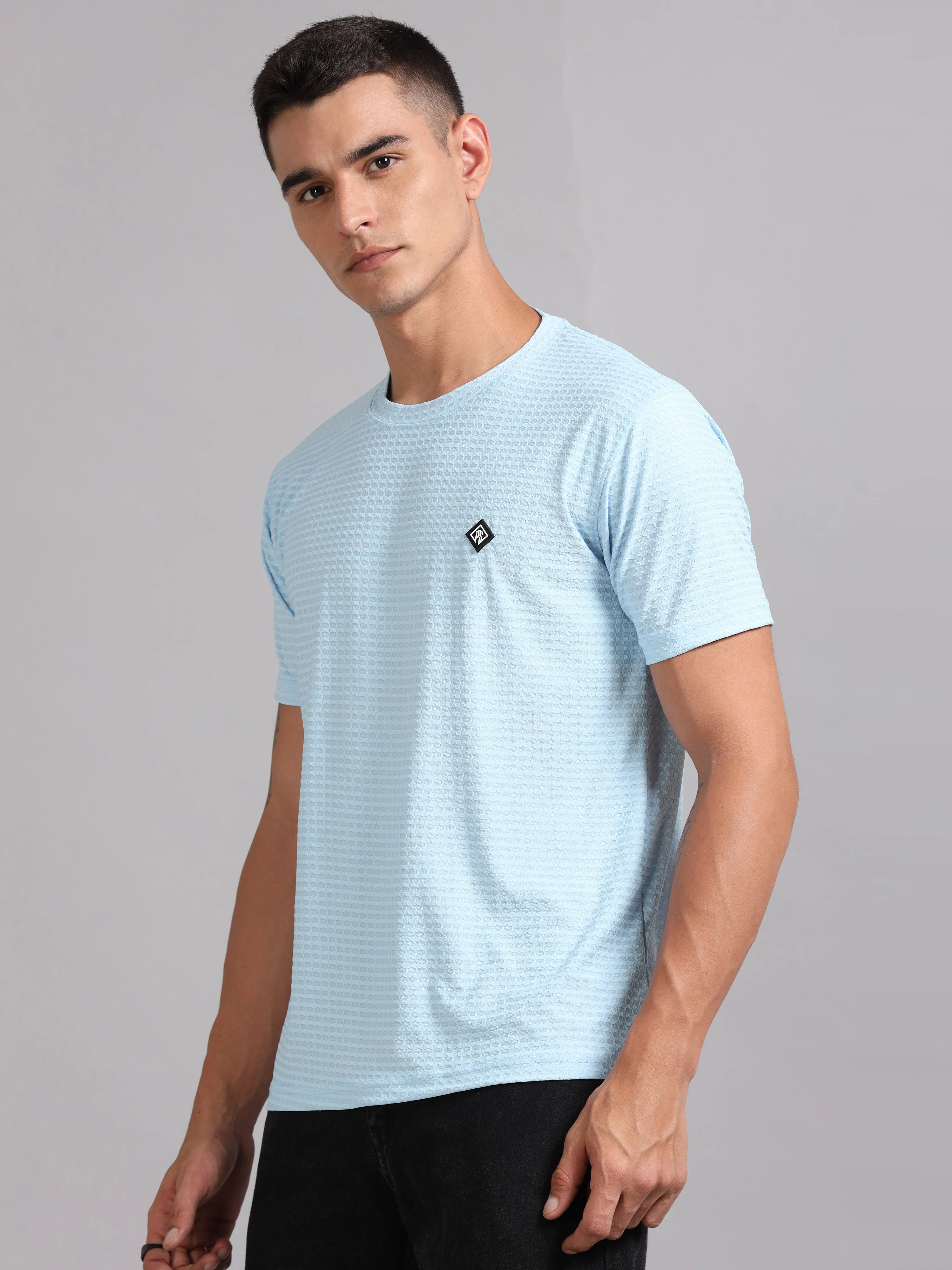Men Whirl Tex Sky Blue T-Shirt - Image 3