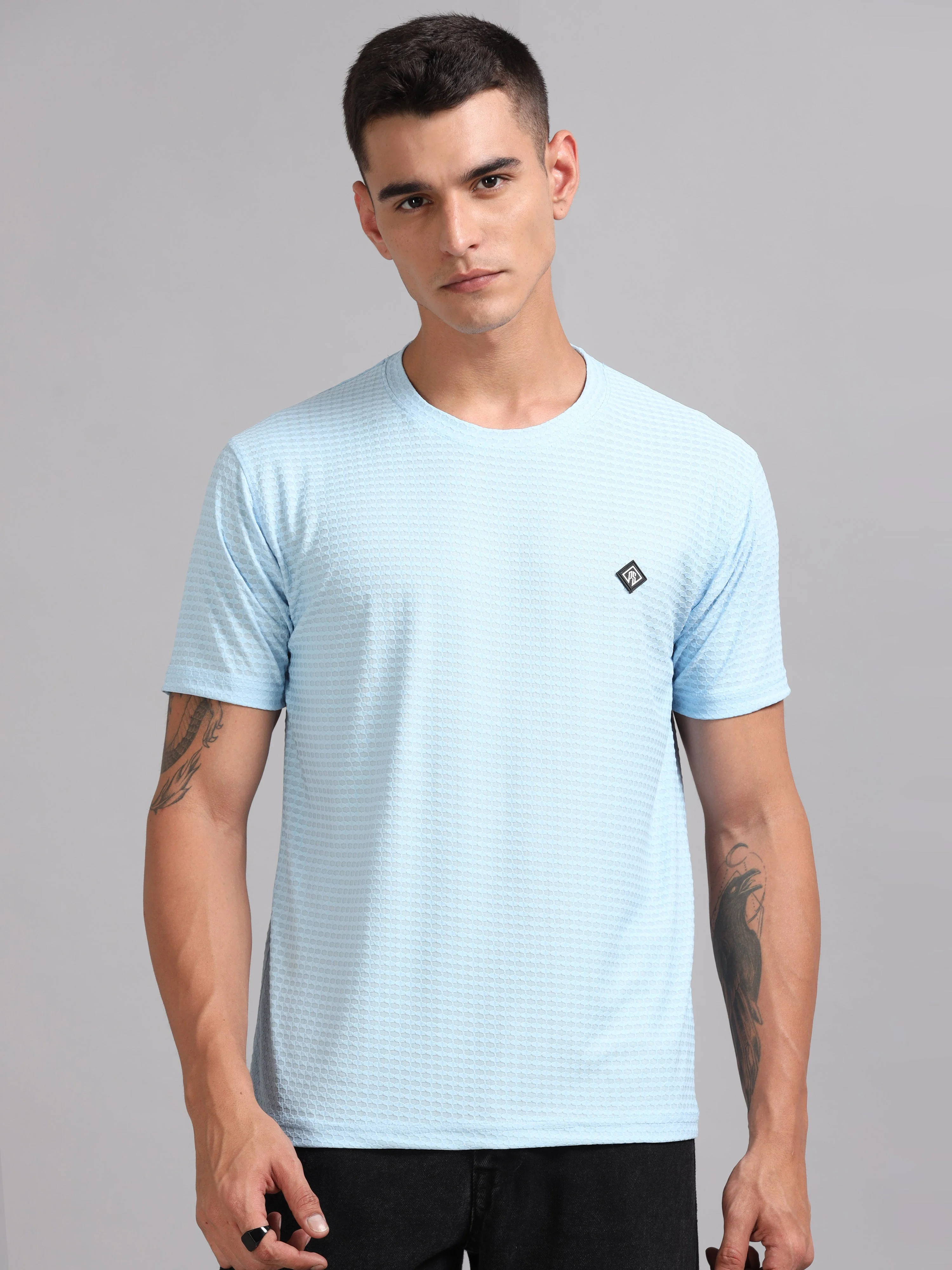 Men Whirl Tex Sky Blue T-Shirt - Image 6