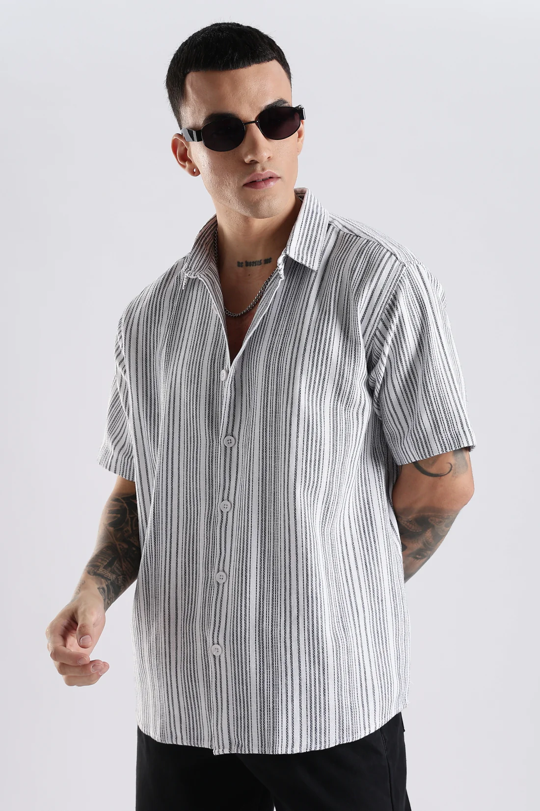 Men White Casual Shirt - Image 4
