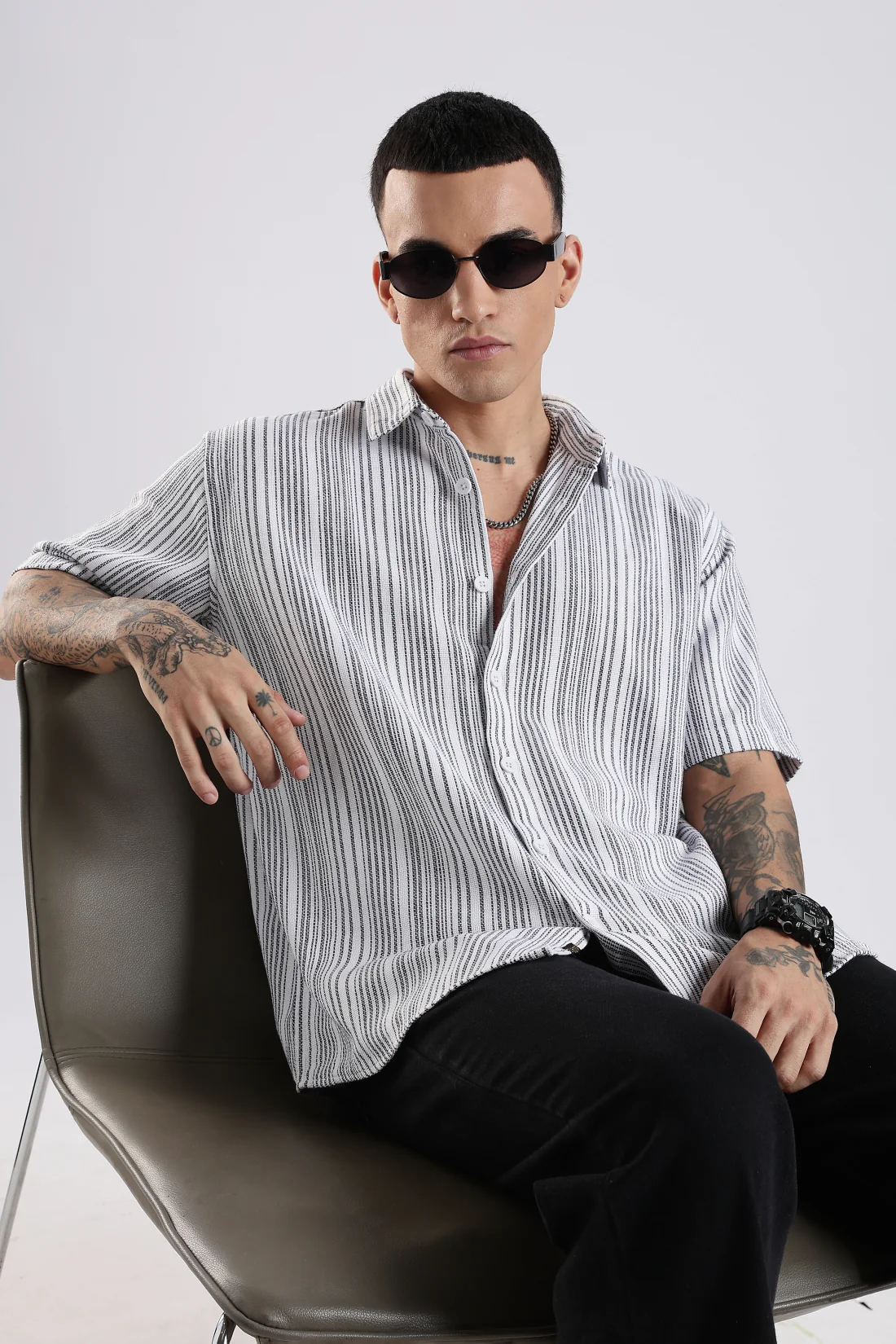 Men White Casual Shirt - Image 6