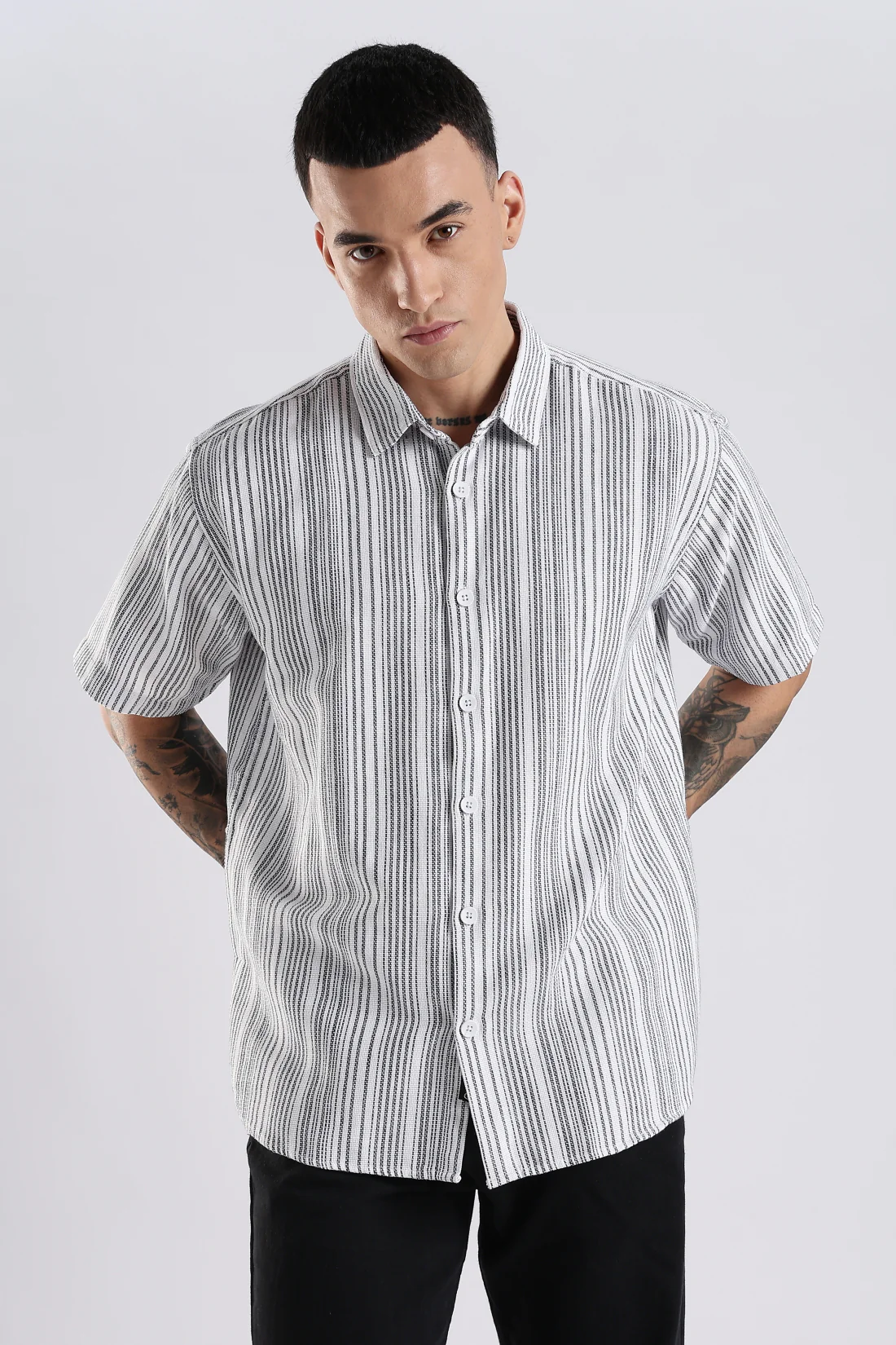 Men White Casual Shirt - Image 7