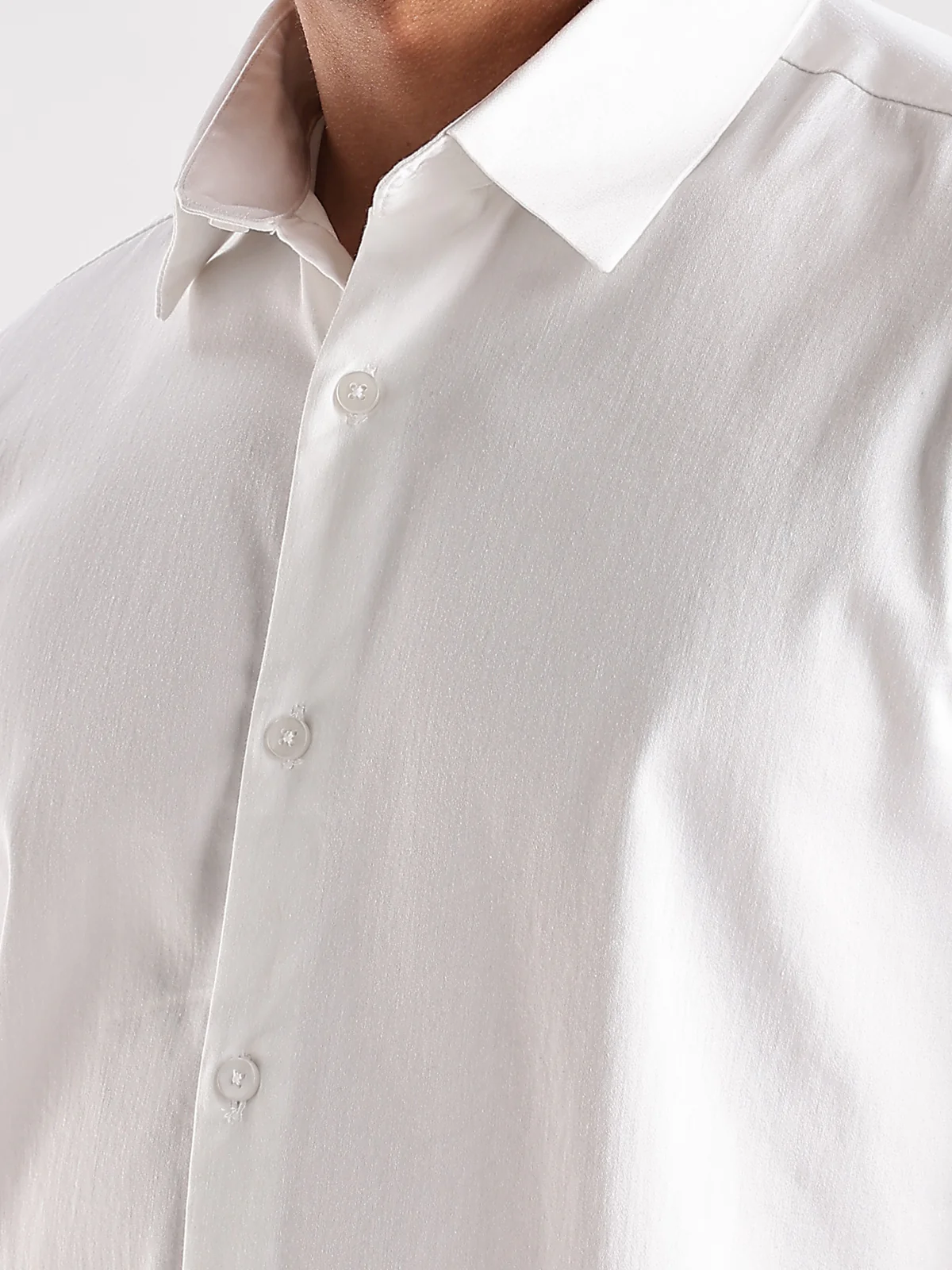 Men White Casual Shirt - Image 2