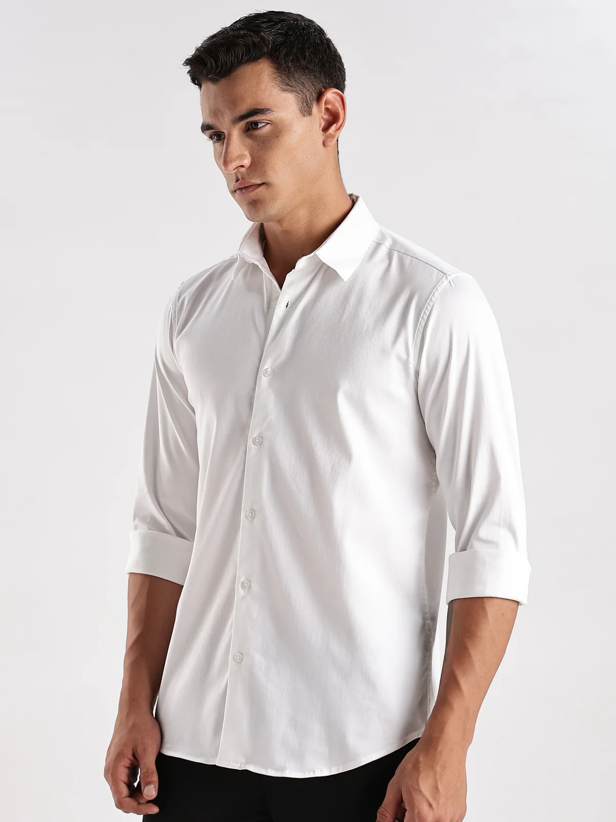 Men White Casual Shirt - Image 4