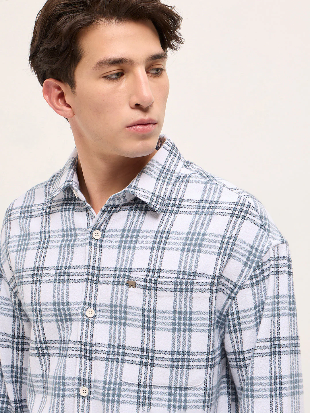 Men White Casual Shirt - Image 5
