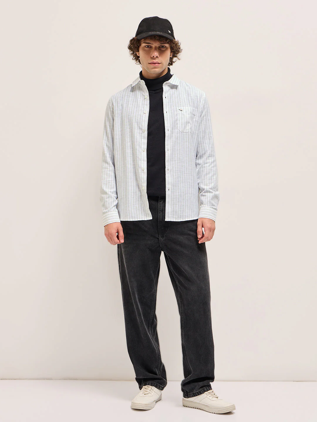 Men White Casual Shirt - Image 4