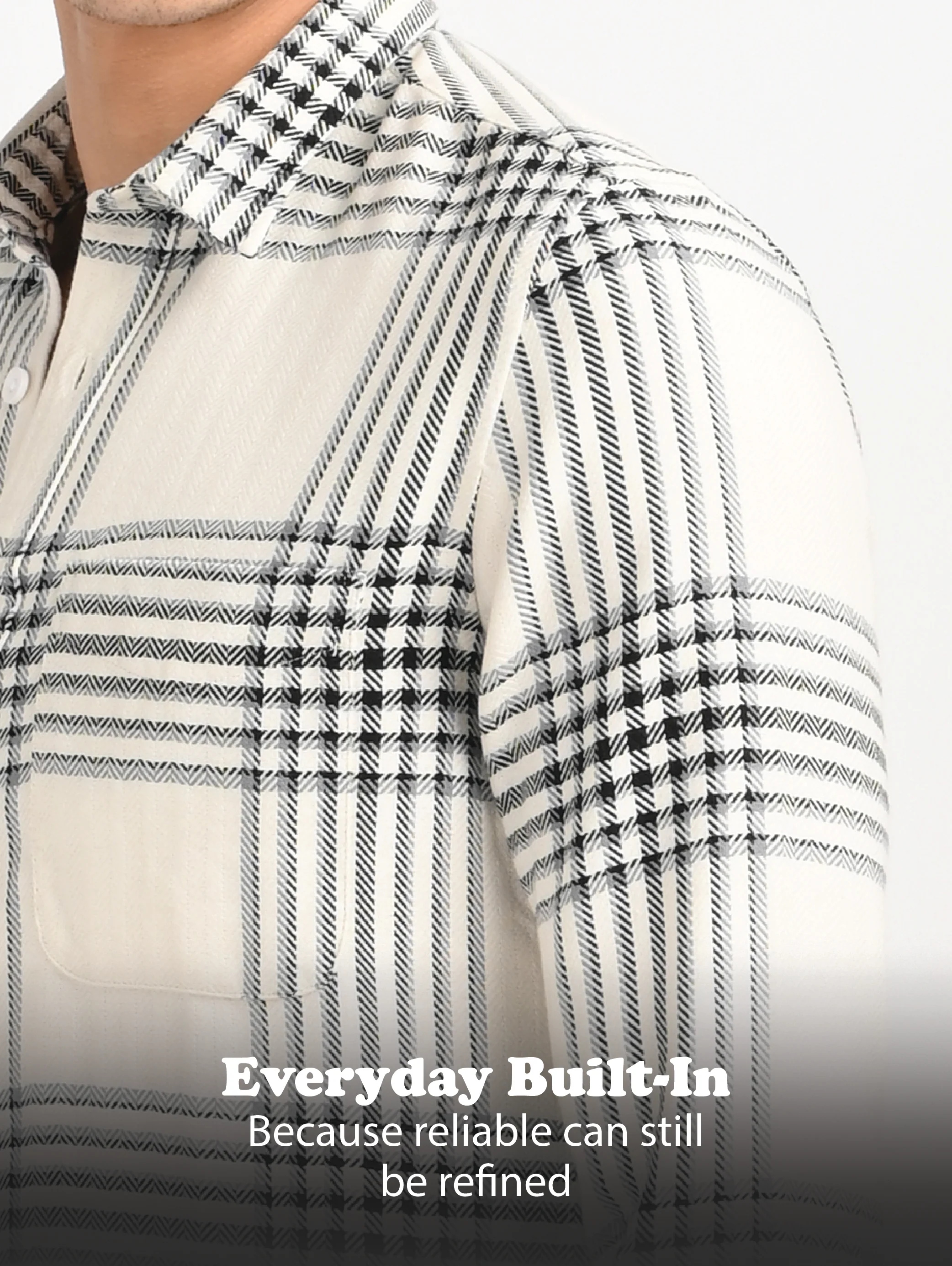 Men White Classic Bold Checked Shirt - Image 15