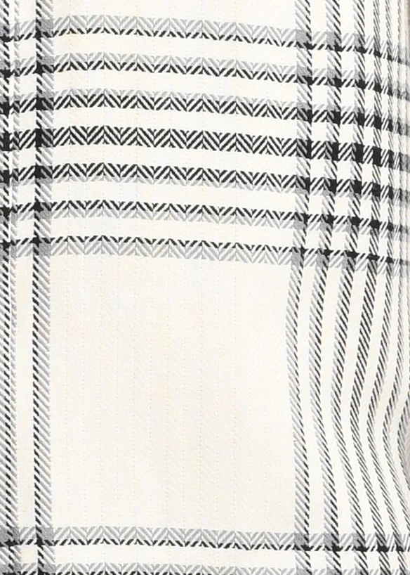 Men White Classic Bold Checked Shirt - Image 4