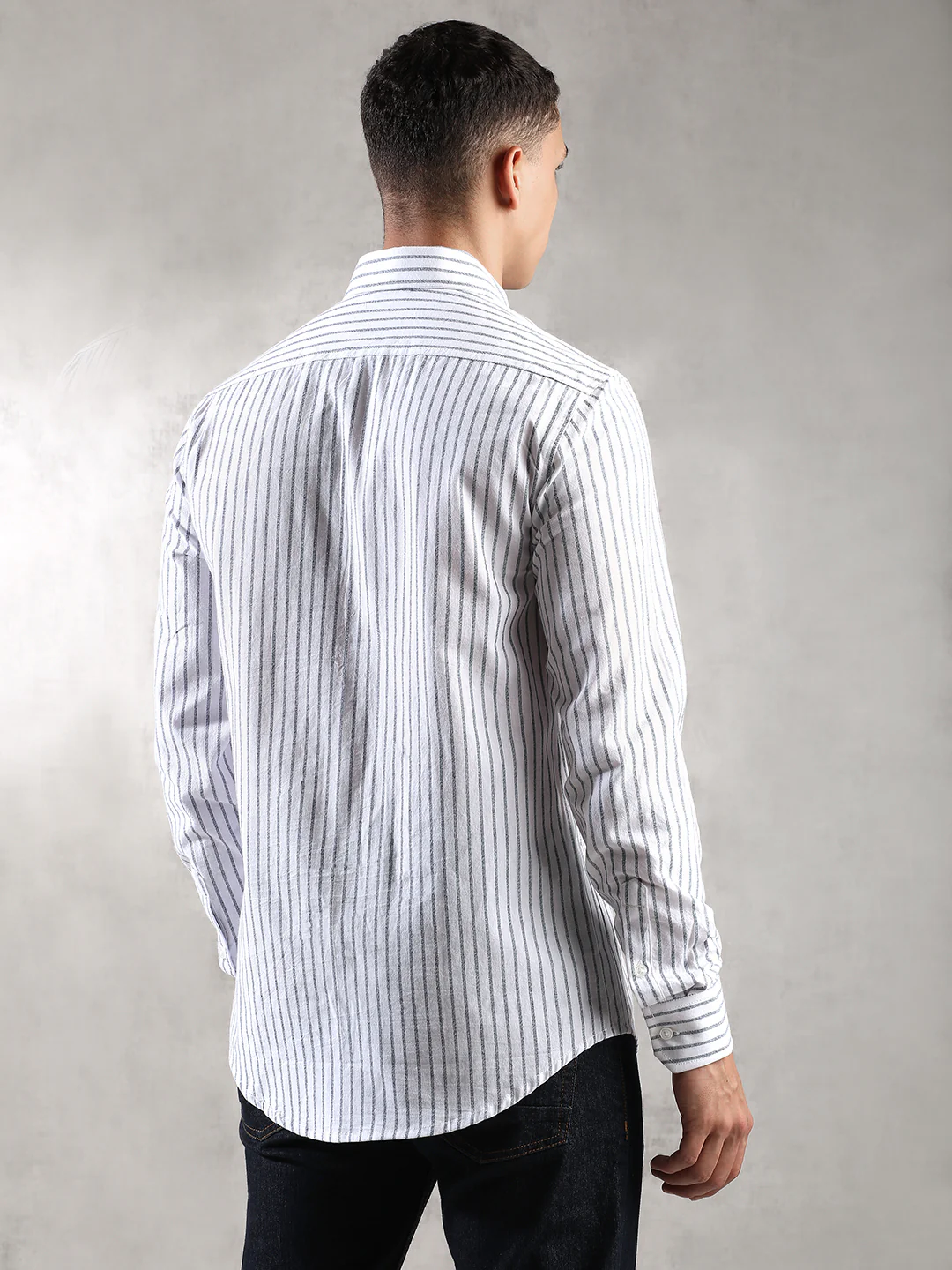 Men White Comfort Fit Shirt - Image 5