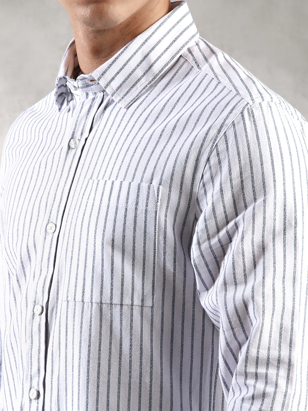 Men White Comfort Fit Shirt - Image 6
