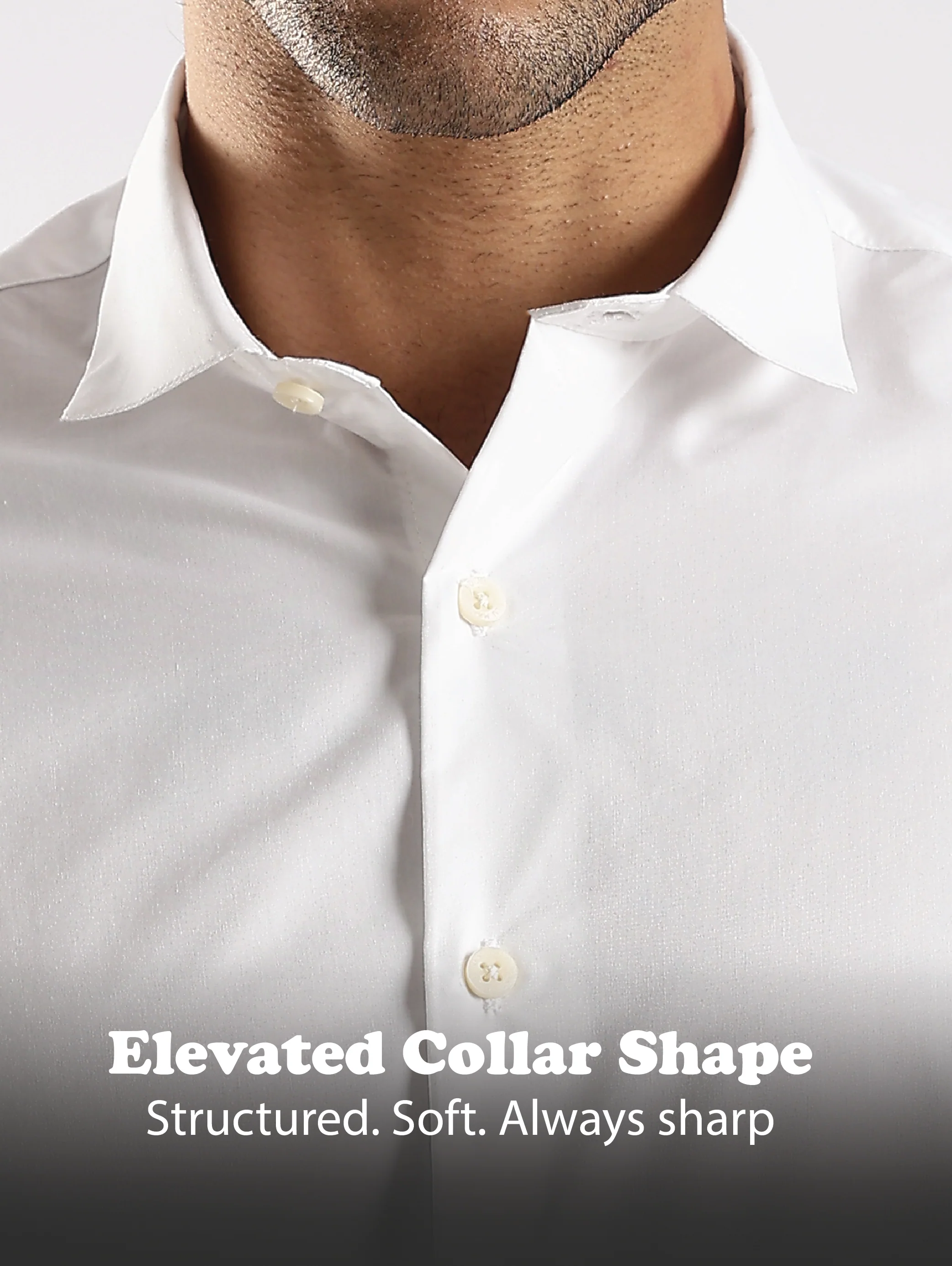 Men White Cotton Slim Fit Shirt - Image 12