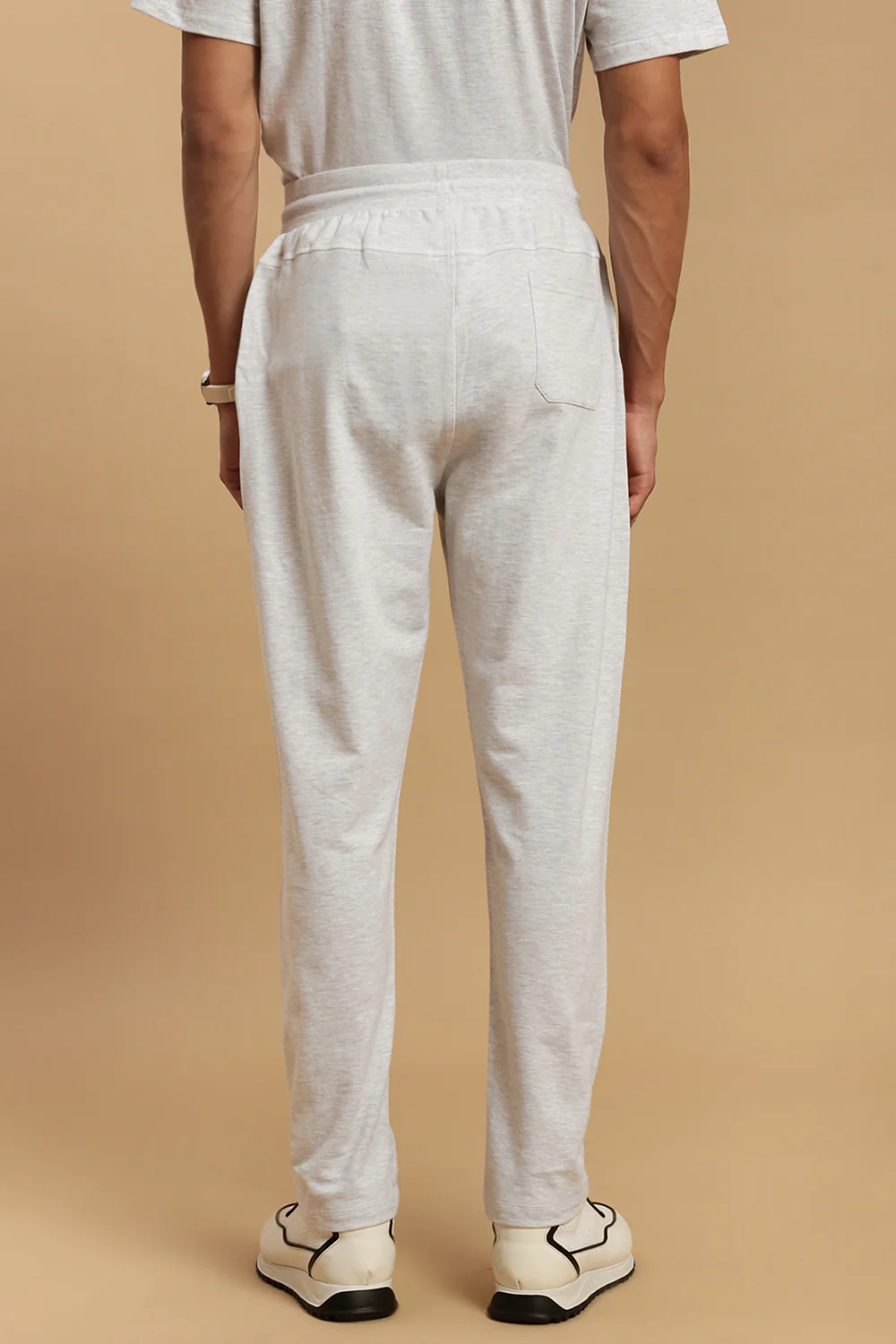 Men White French Terry Jogger - Image 3