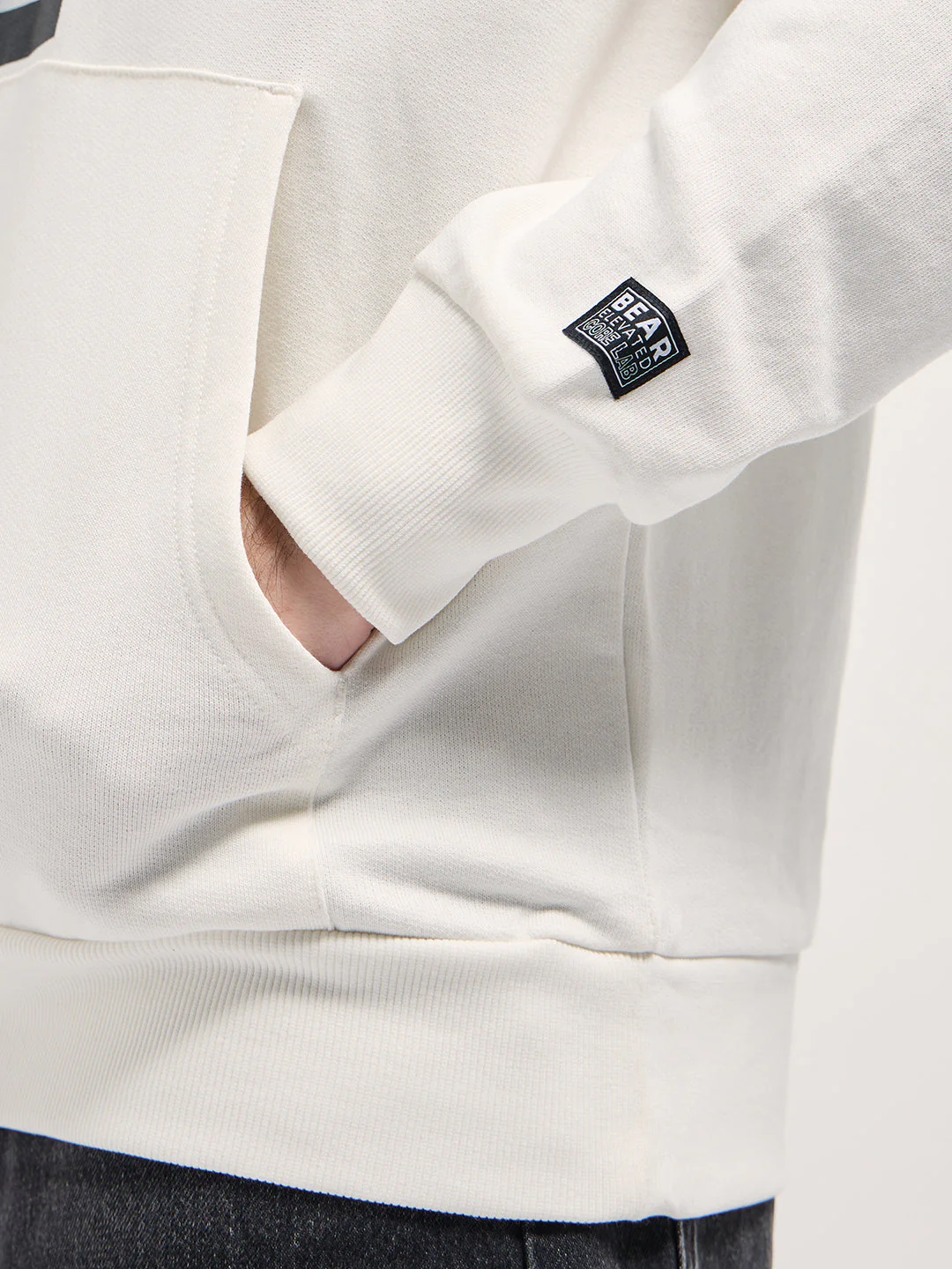 Men White graphic Printed Relax Fit Hoodie - Image 6