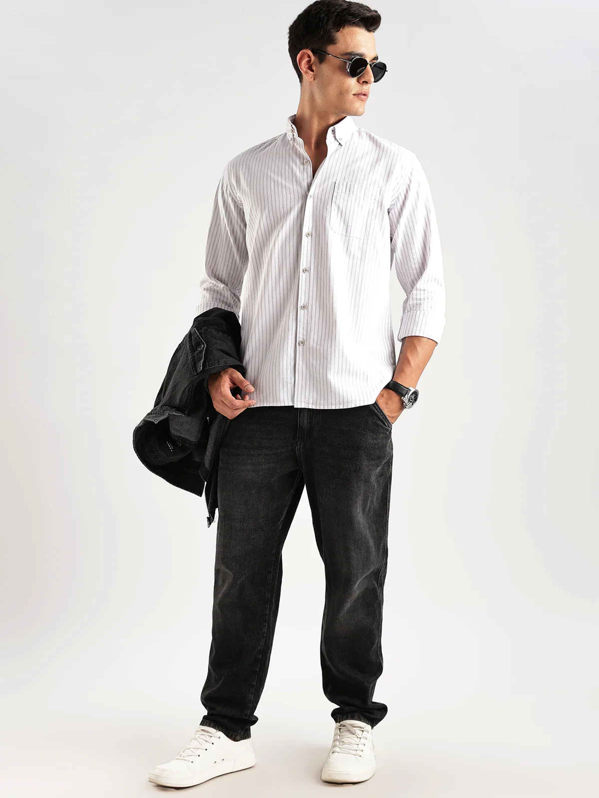 Men White Casual Shirt - Image 7