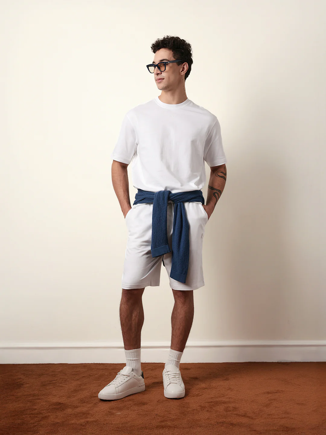 Men White Half Sleeve Oversize T-Shirt - Image 2
