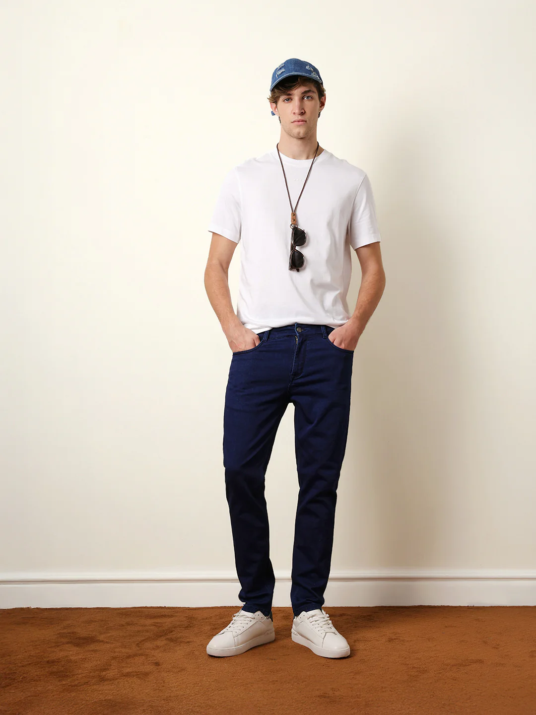 Men White Half Sleeve Regular T-Shirt - Image 2