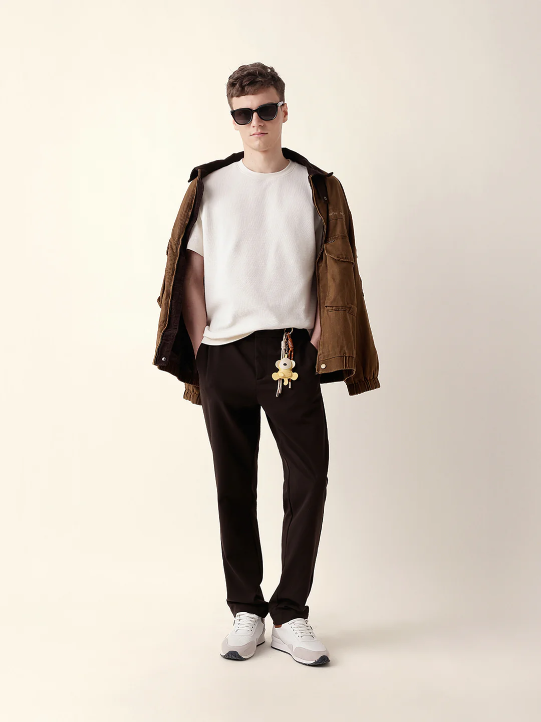 Men White Half Sleeve Regular T-Shirt - Image 3