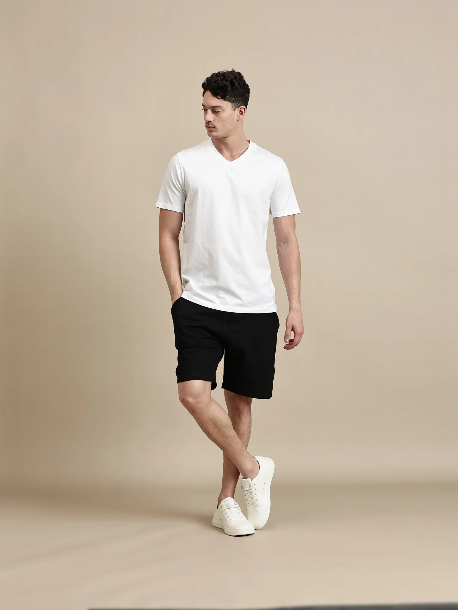 Men White Half Sleeve T-Shirt - Image 2