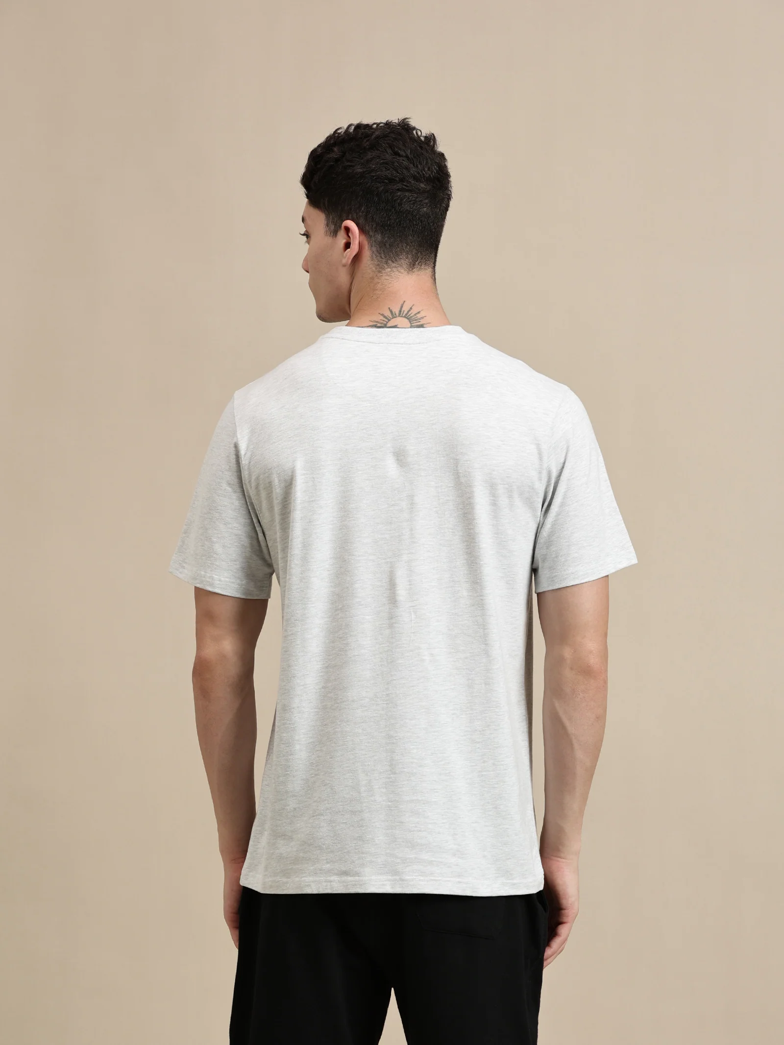 Men White Half Sleeve T-Shirt - Image 3