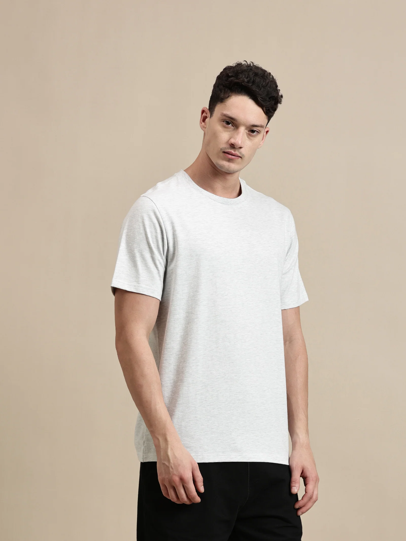 Men White Half Sleeve T-Shirt - Image 5