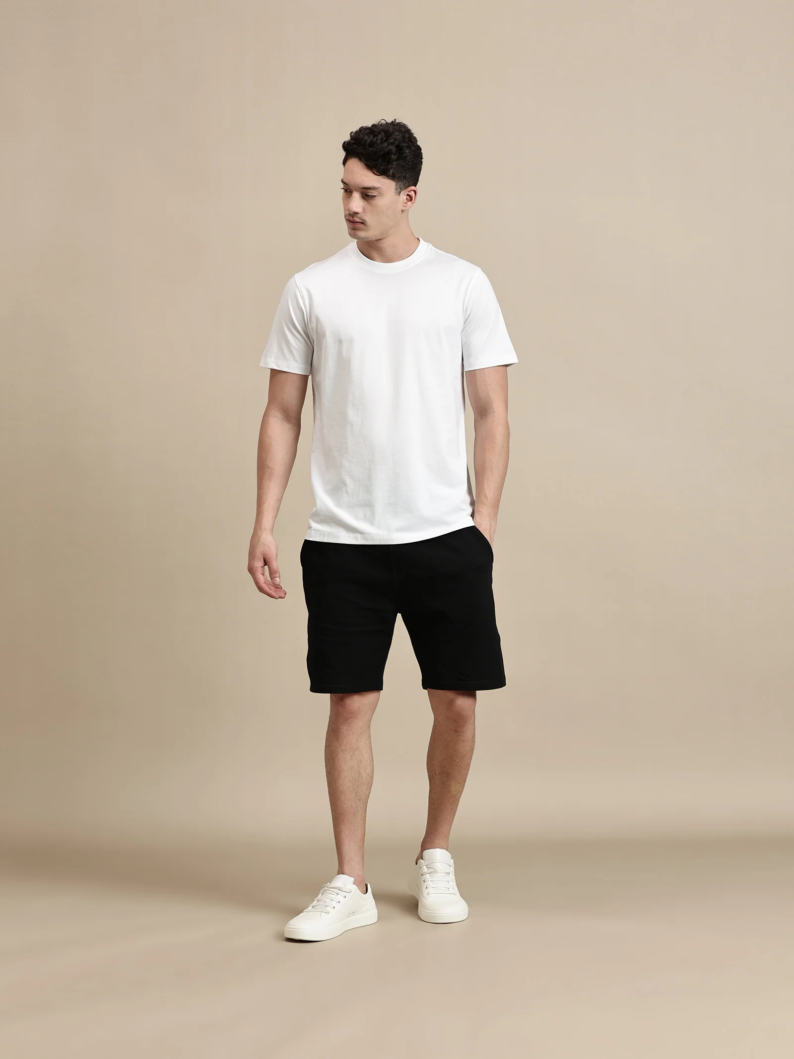 Men White Half Sleeve T-Shirt - Image 2
