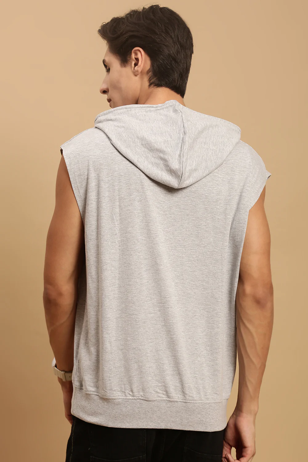 Men Sleeveless Hoodie T-Shirt - Image 3