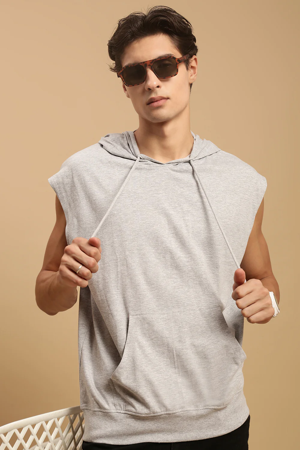 Men Sleeveless Hoodie T-Shirt - Image 4