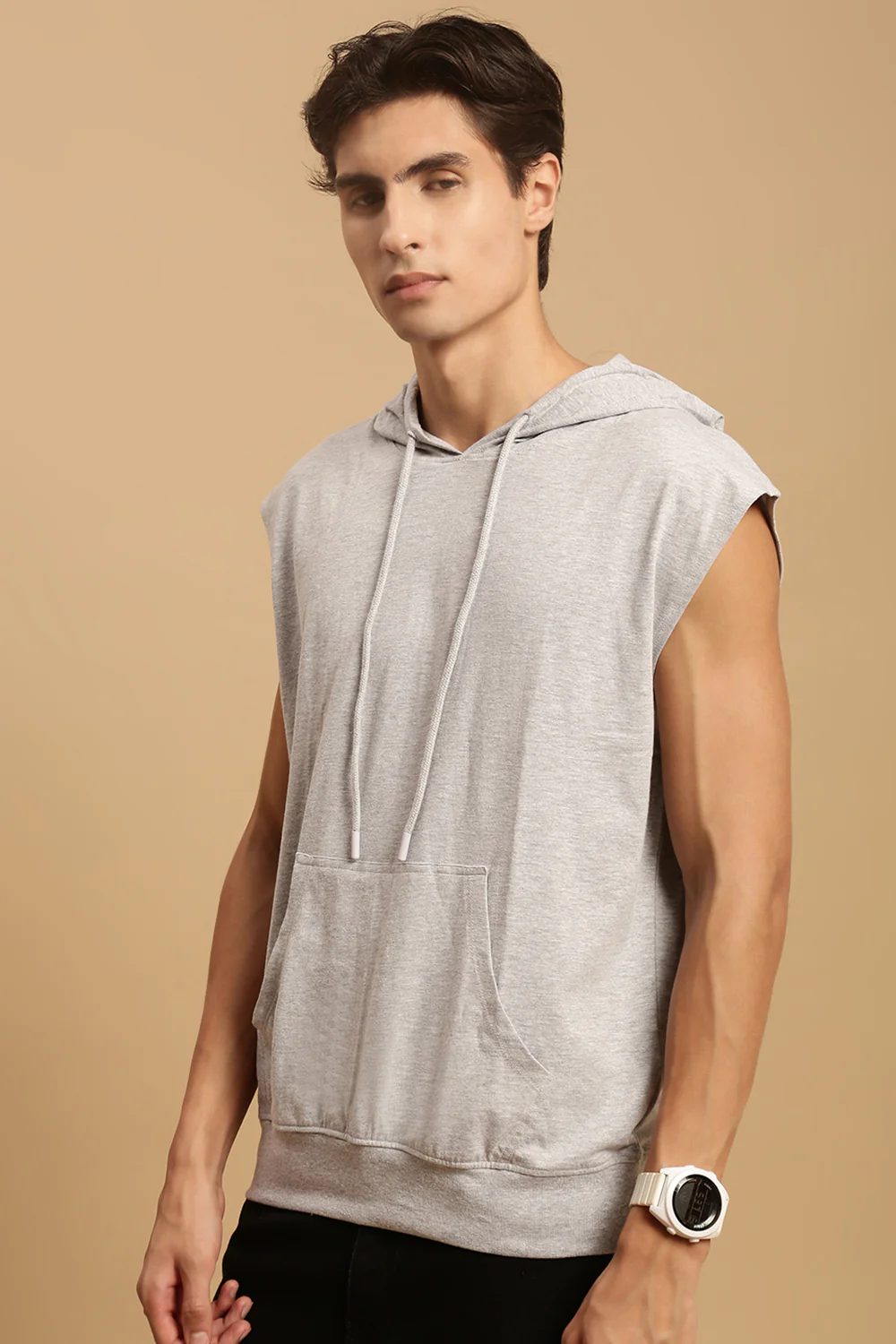 Men Sleeveless Hoodie T-Shirt - Image 5