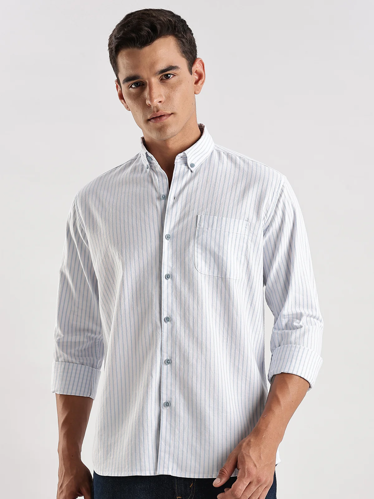Men White Casual Shirt