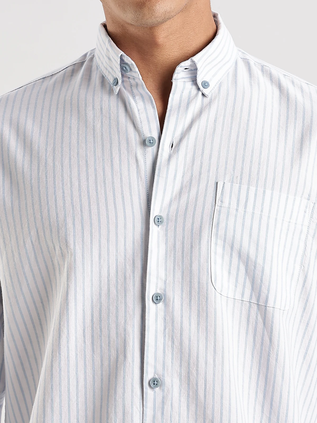 Men White Casual Shirt - Image 2