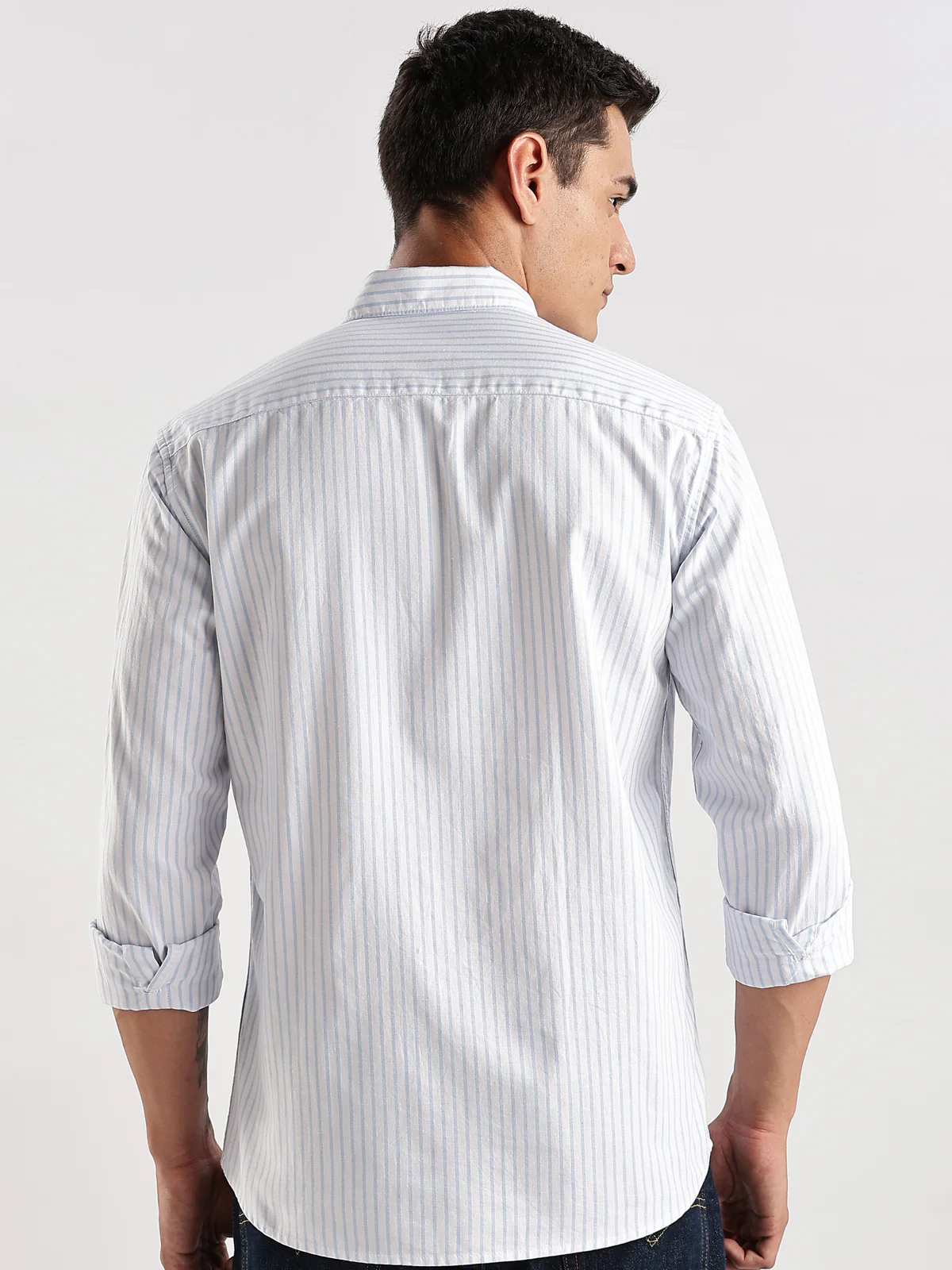 Men White Casual Shirt - Image 3