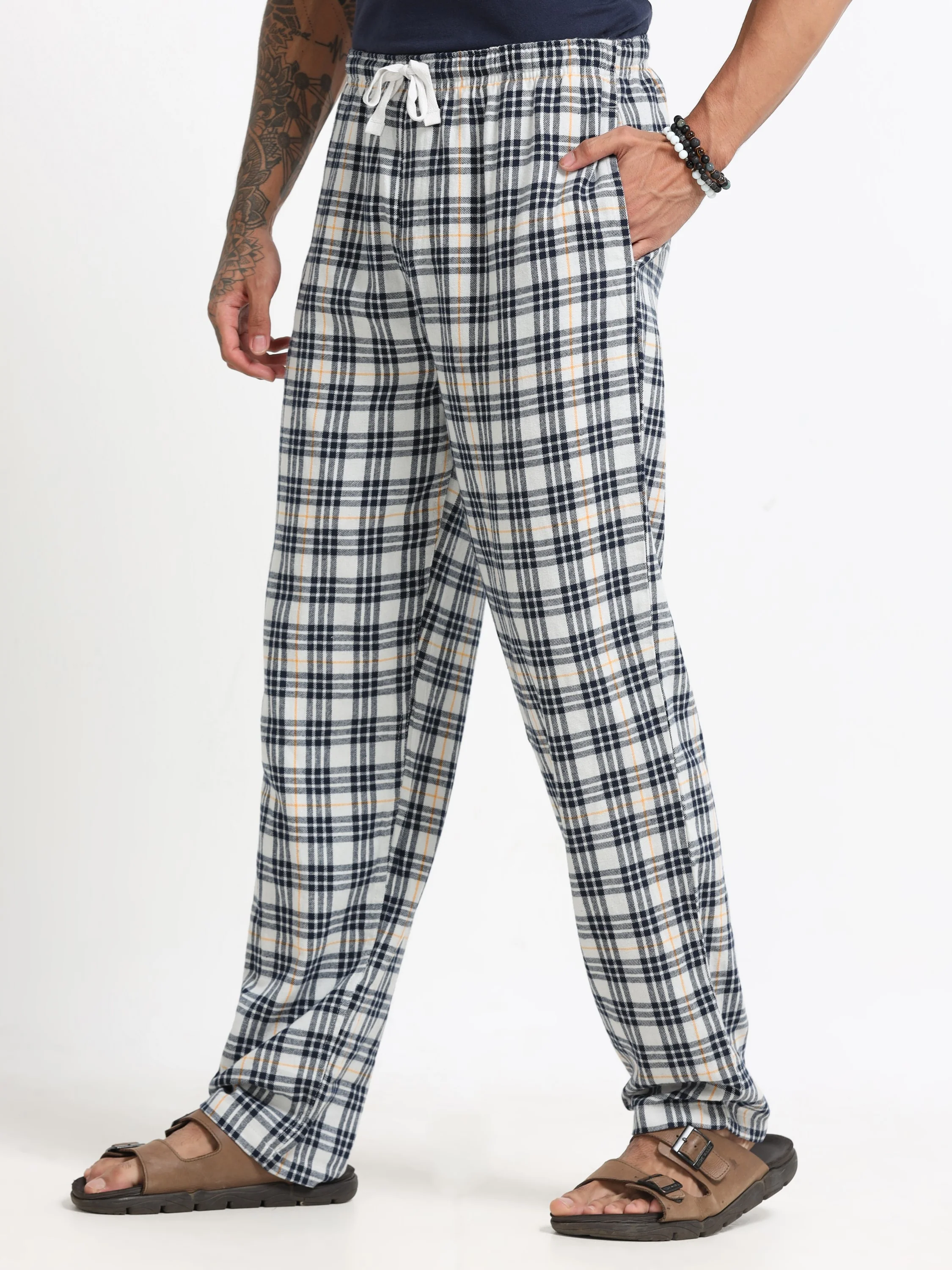 Men Multi Check Lounge Pants - Image 6
