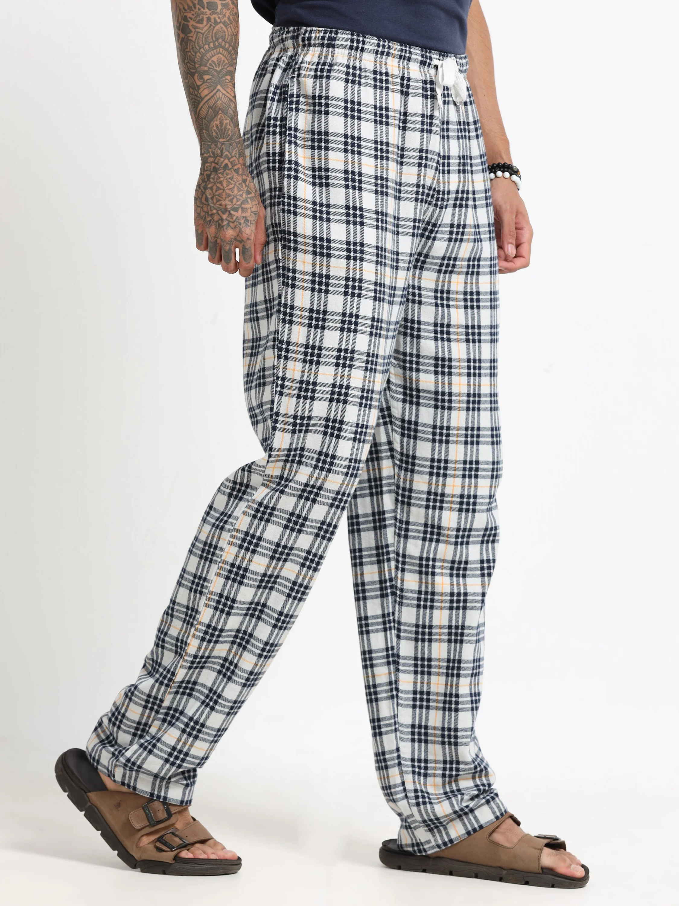Men Multi Check Lounge Pants - Image 7