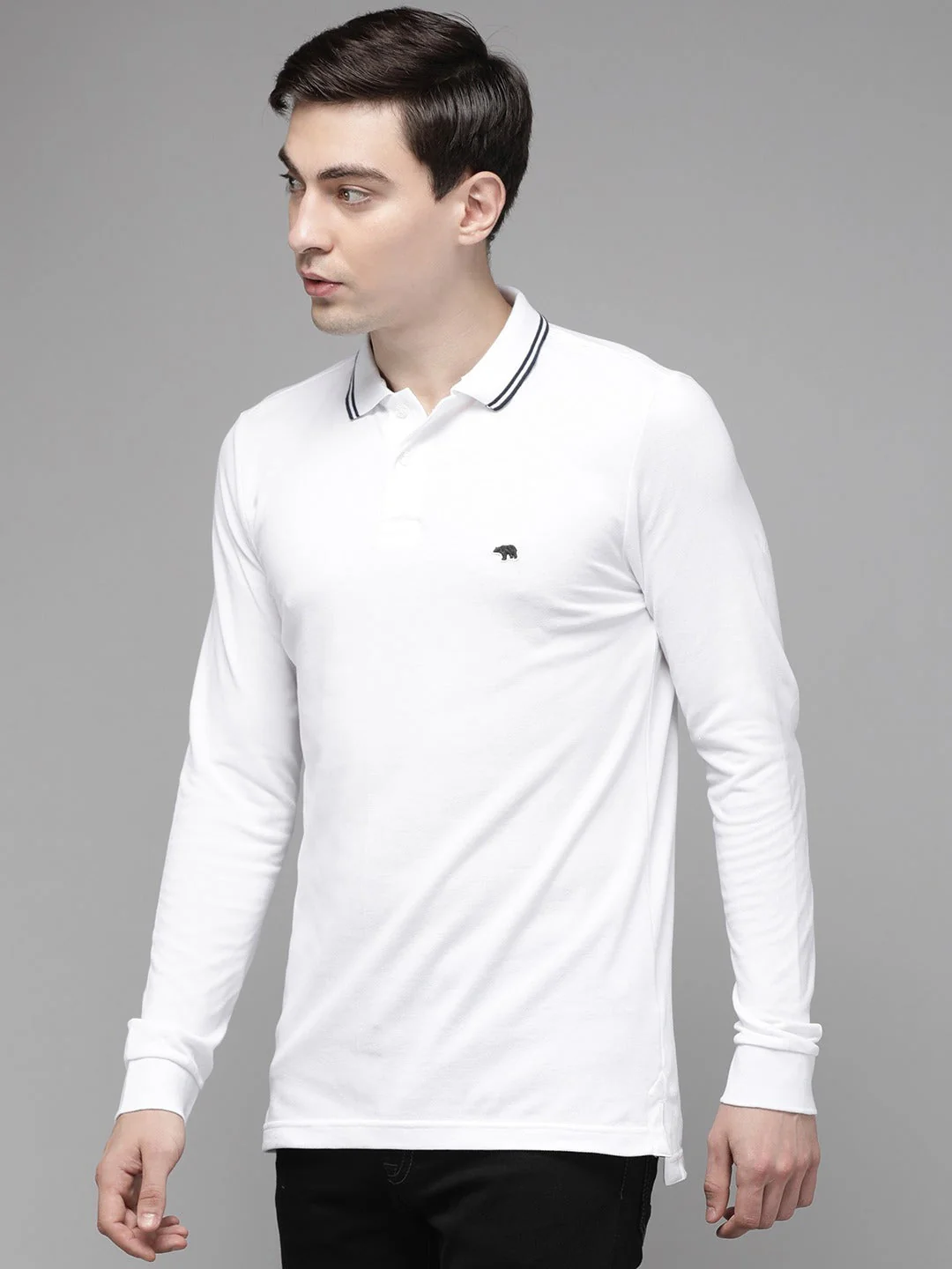 Men  White Overdyed Polo - Image 3
