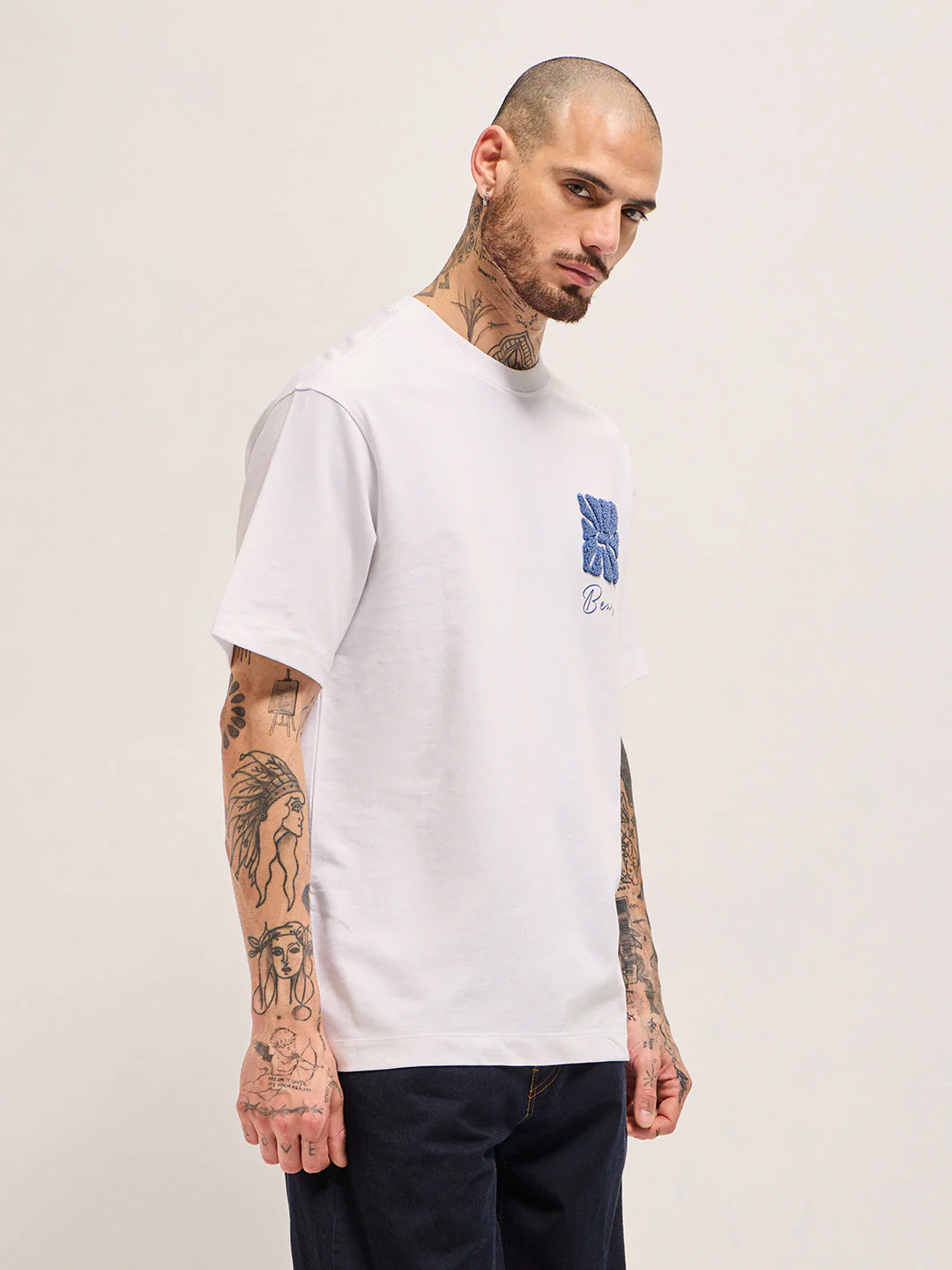 Men White Oversize T-Shirt - Image 3