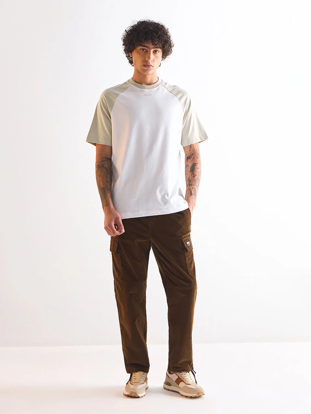 Men White Oversized Crew Neck T-Shirt - Image 4