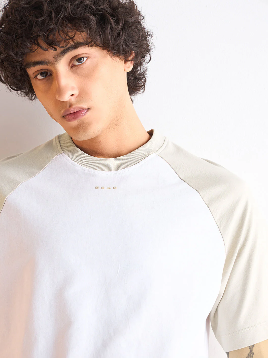 Men White Oversized Crew Neck T-Shirt - Image 5