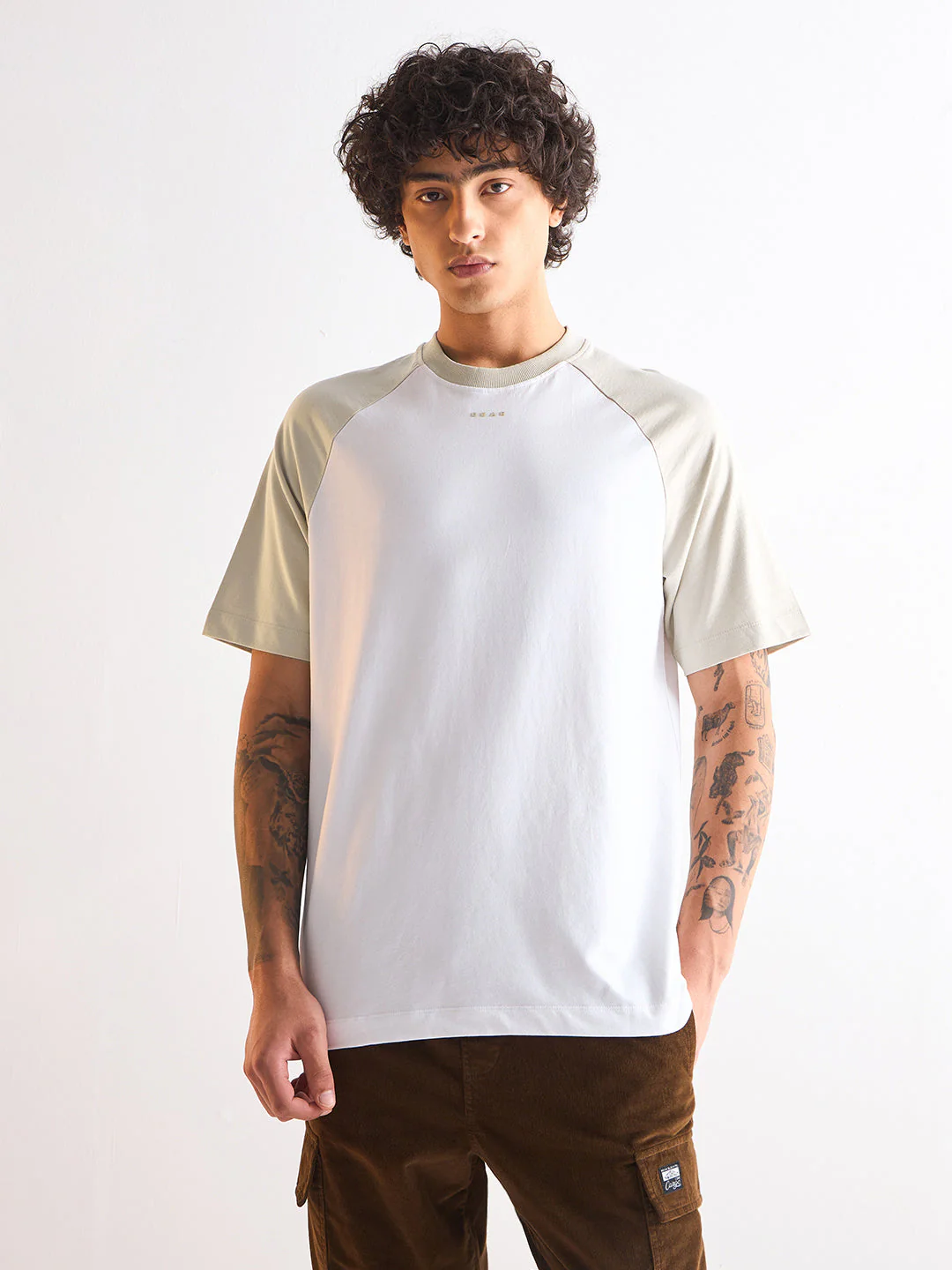 Men White Oversized Crew Neck T-Shirt - Image 6