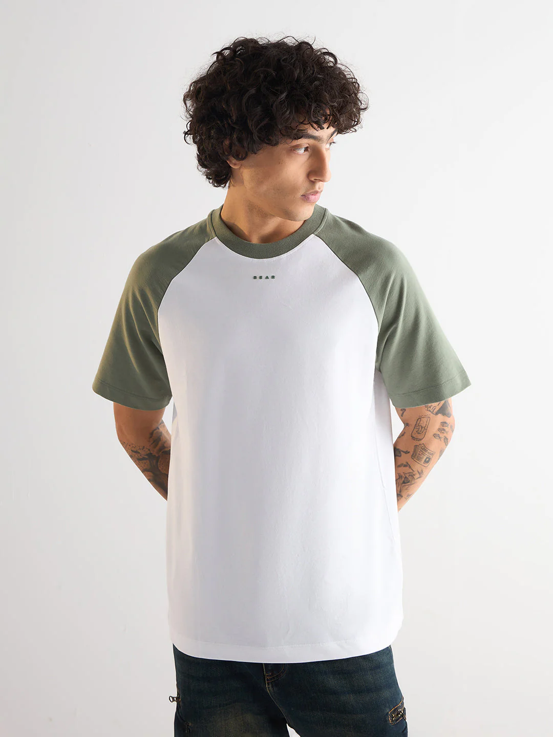 Men White Oversized Crew Neck T-Shirt - Image 5
