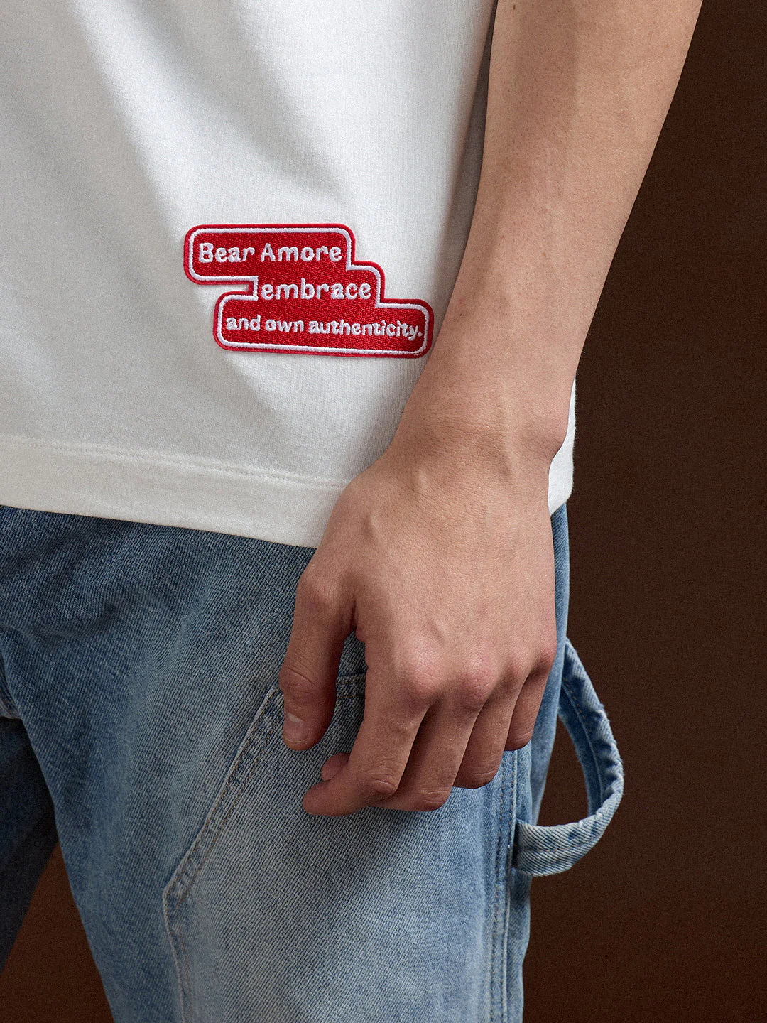 Men White Oversized Crew Neck T-Shirt - Image 6