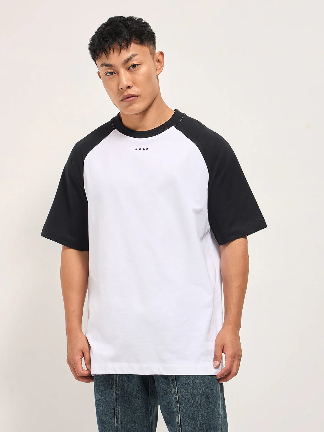 Men White Oversized Crew Neck T-Shirt - Image 6