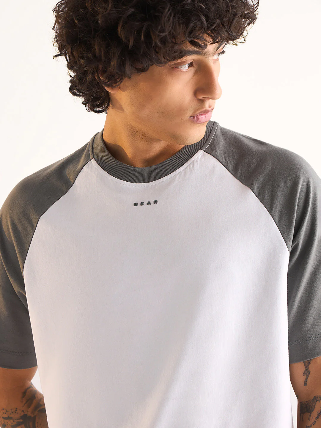 Men White Oversized Crew Neck T-Shirt - Image 5