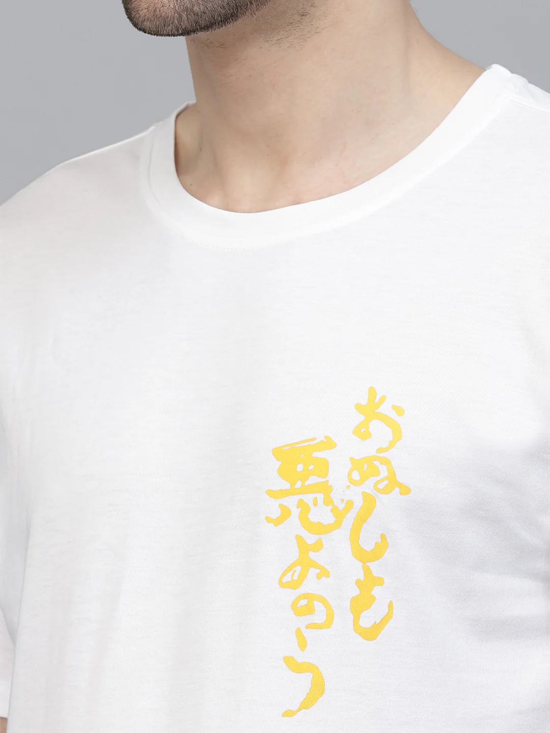 Men White Oversized Printed T-shirt - Image 6