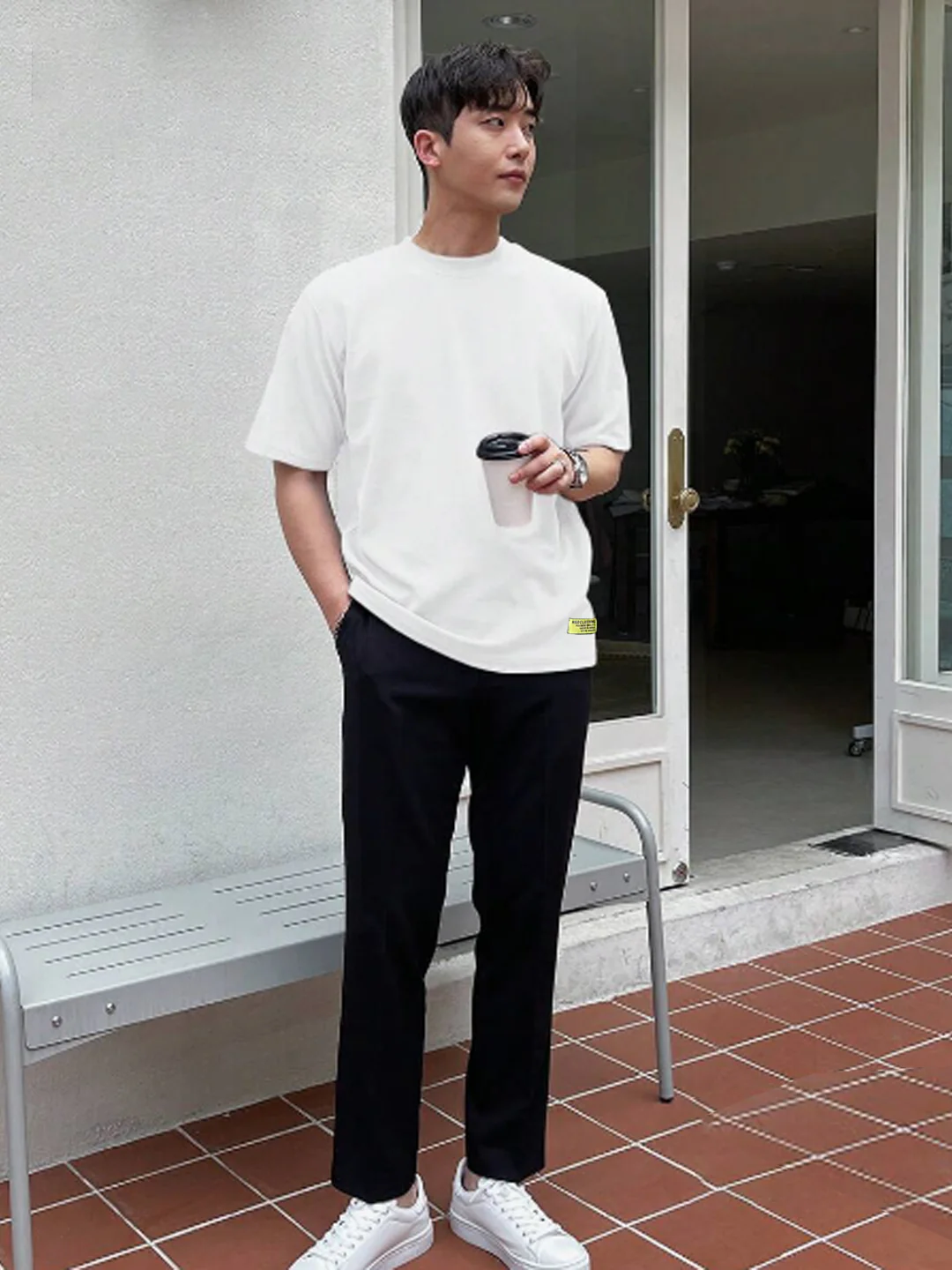 Men White Oversized Printed T-shirt - Image 3