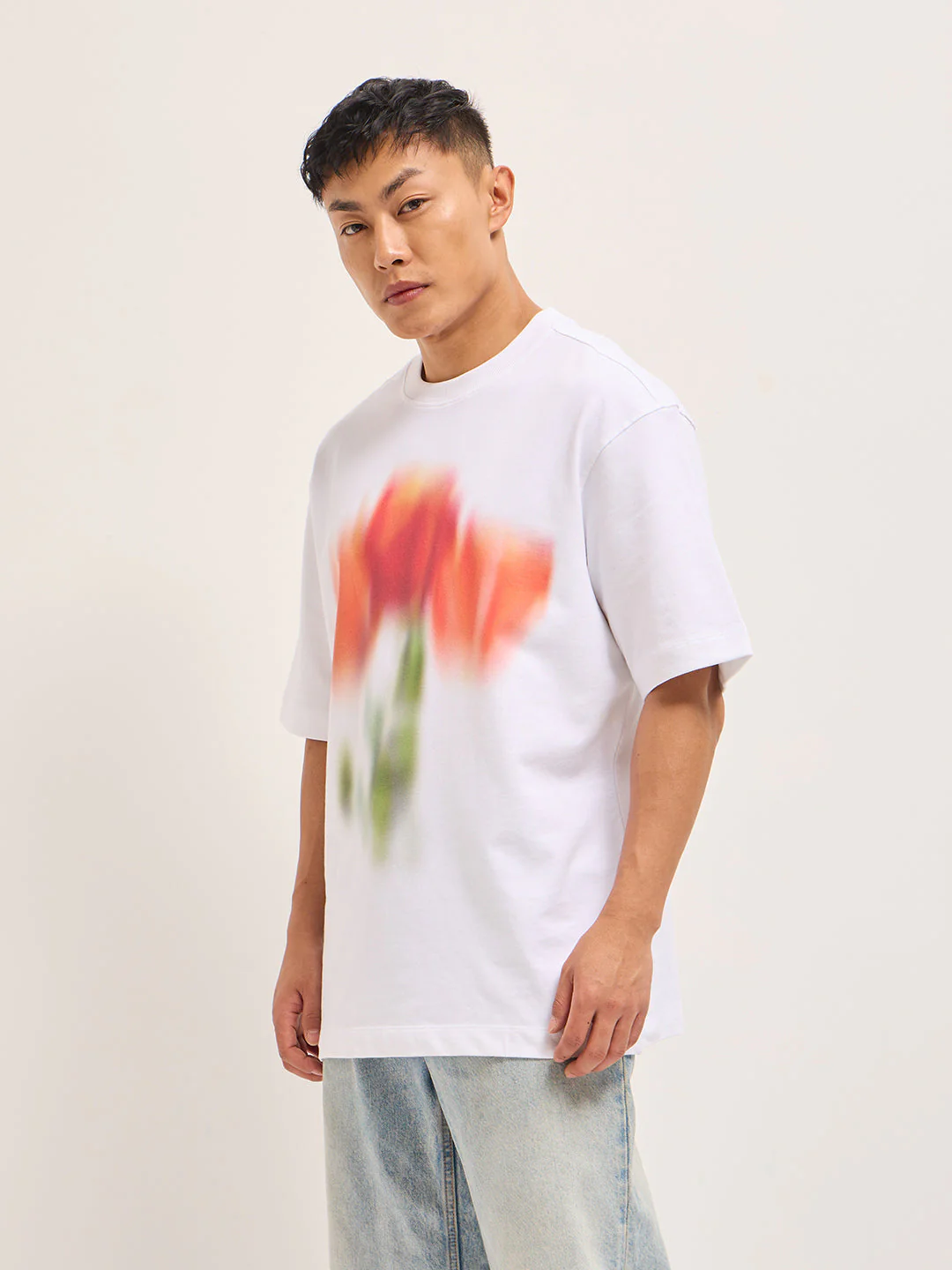 Men White Oversized T-Shirt - Image 3