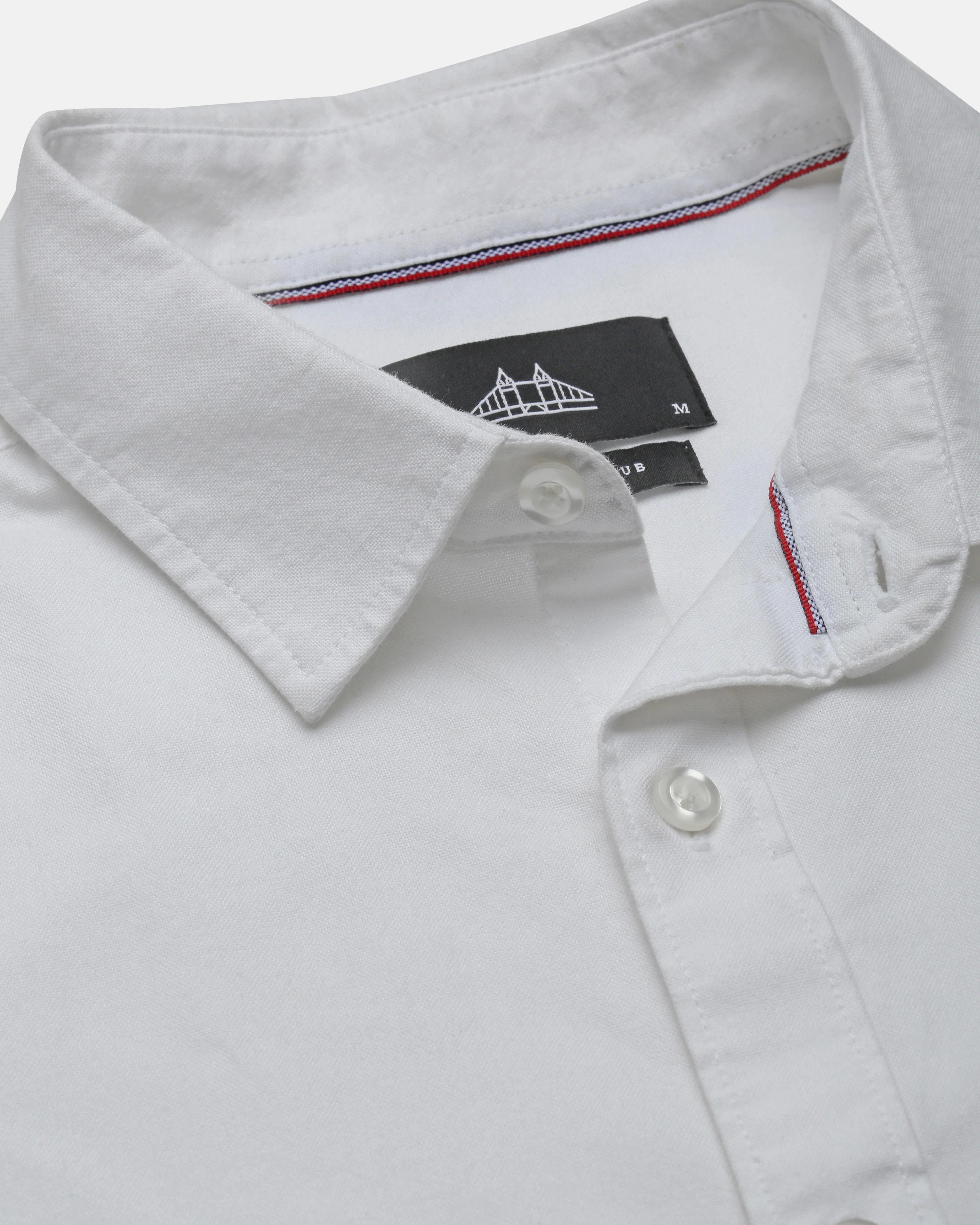 Men White Oxford Shirt - Image 5