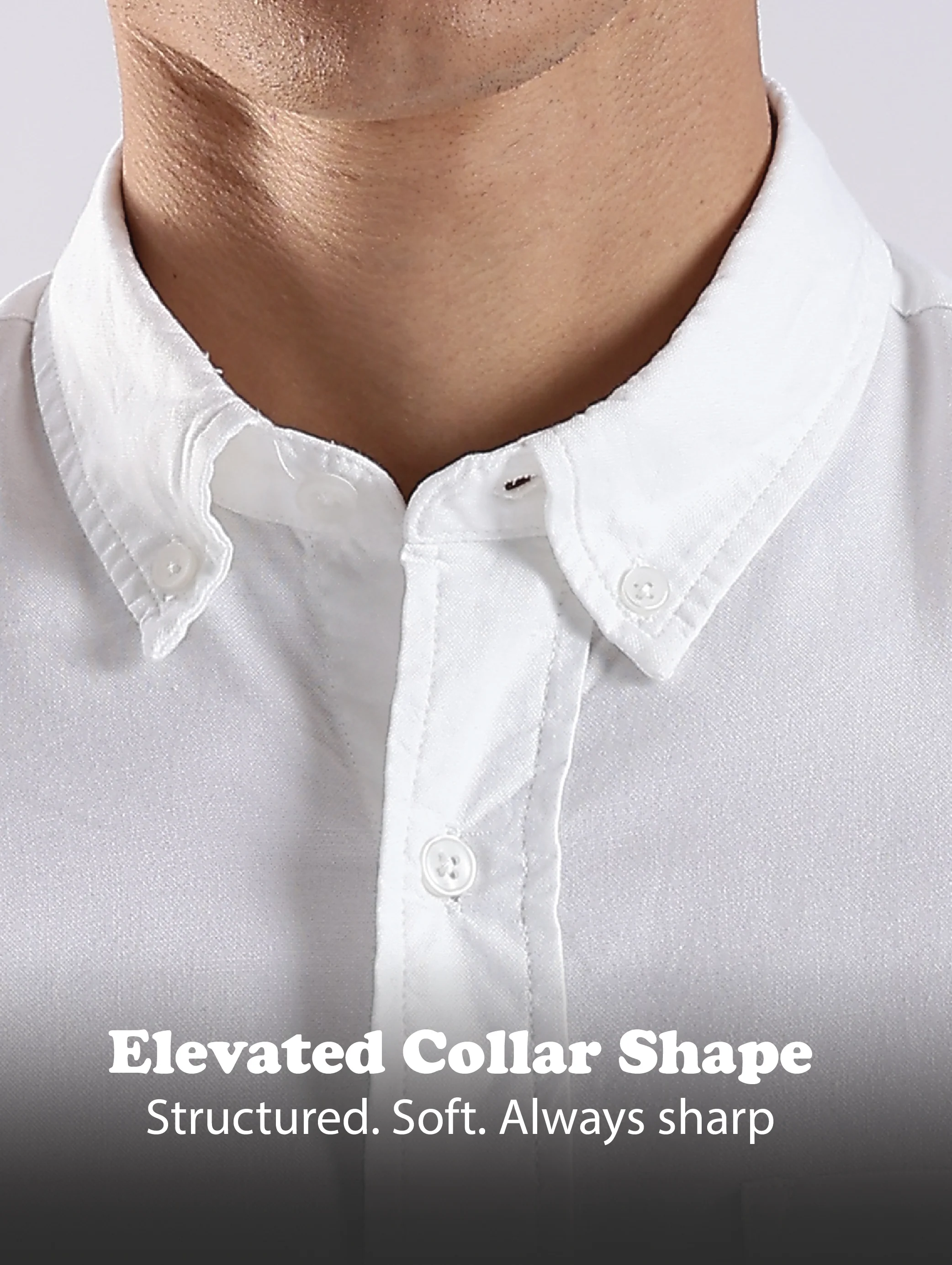 Men White Oxford Solid Shirt - Image 12
